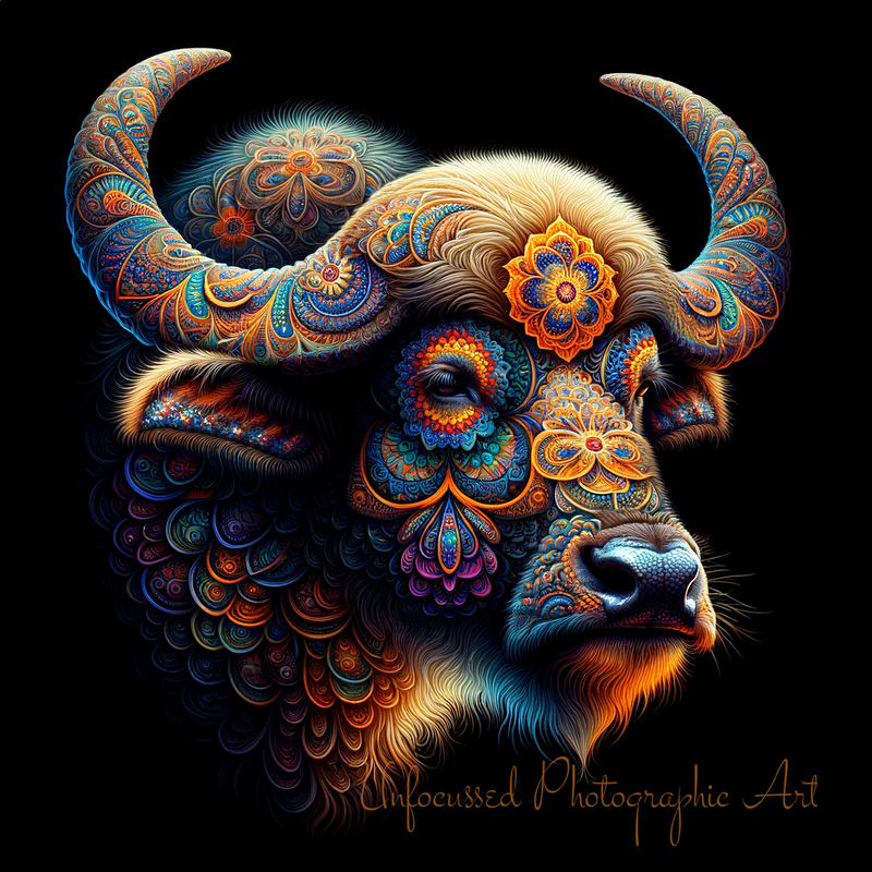 Mandala Monarch: The Bison of Boundless Beauty