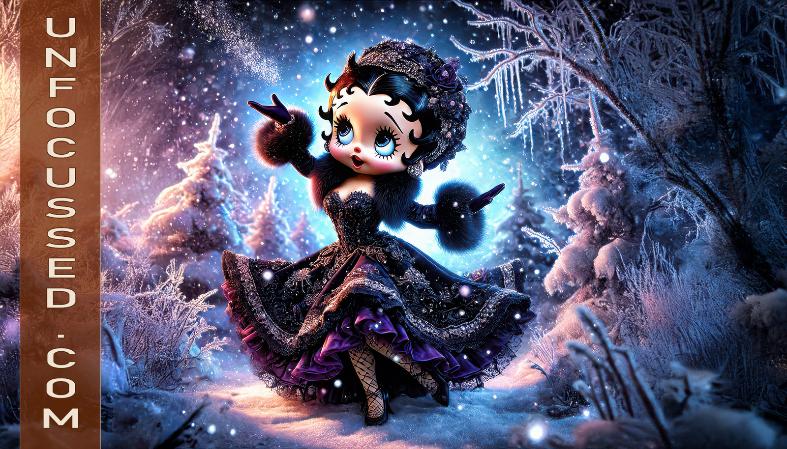 Boop’s Winter Waltz in Violet and Fur