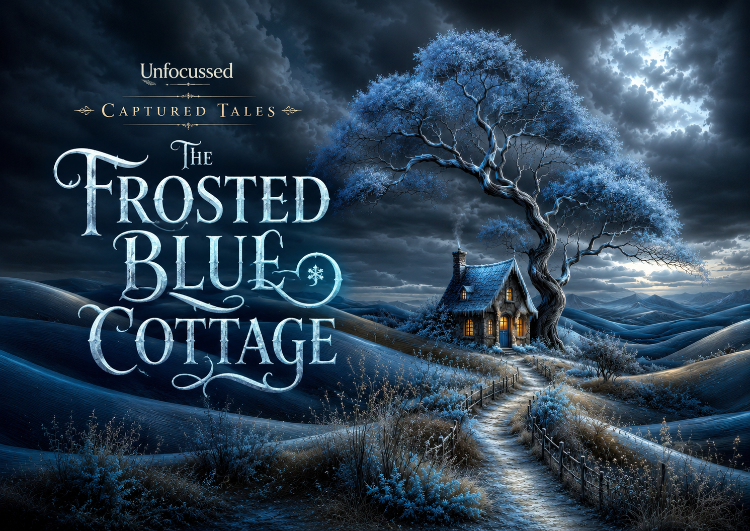 The Frosted Blue Cottage Captured Tale
