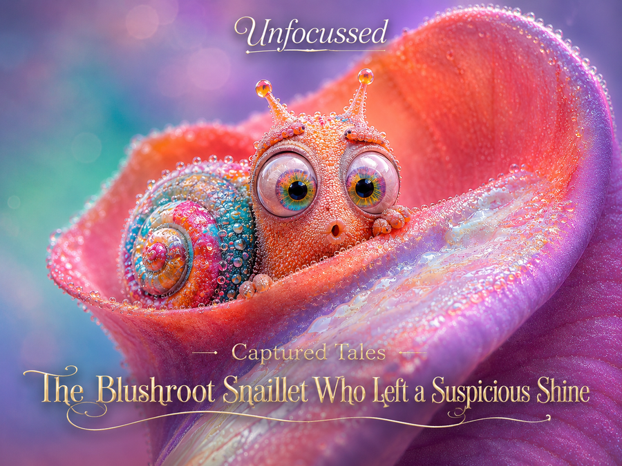 The Blushroot Snaillet Who Left a Suspicious Shine Captured Tale featured artwork