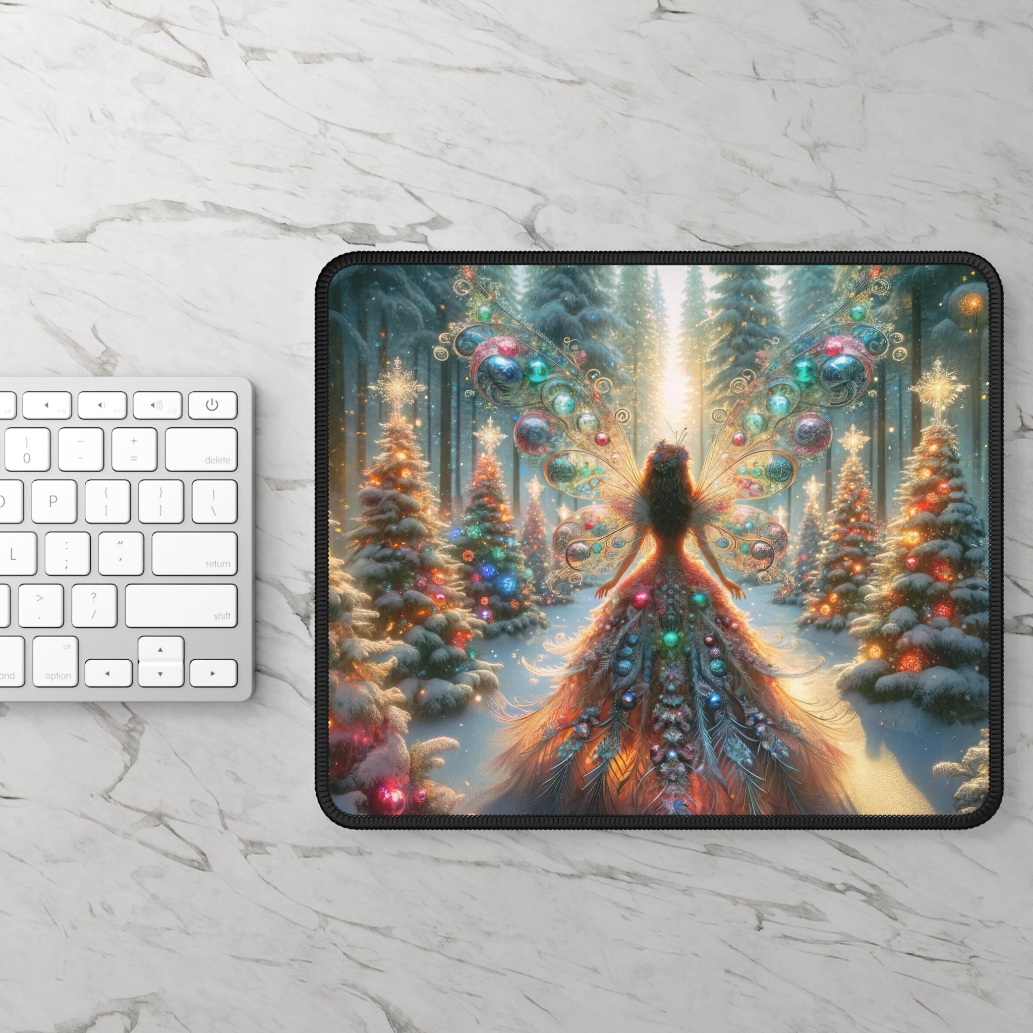 Enchantment of the Winter Solstice Fairy Gaming Mouse Pad