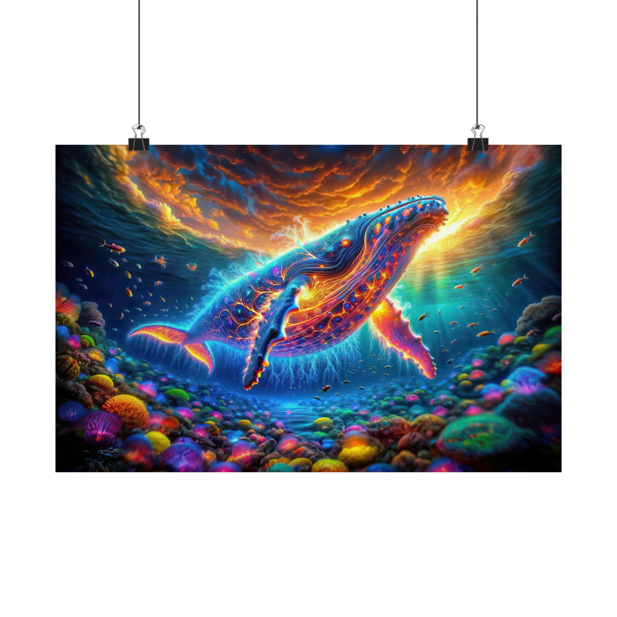 Cosmic Dance of the Humpback Whale Poster