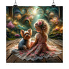 A Yorkie's Tale in the Enchanted Garden Poster