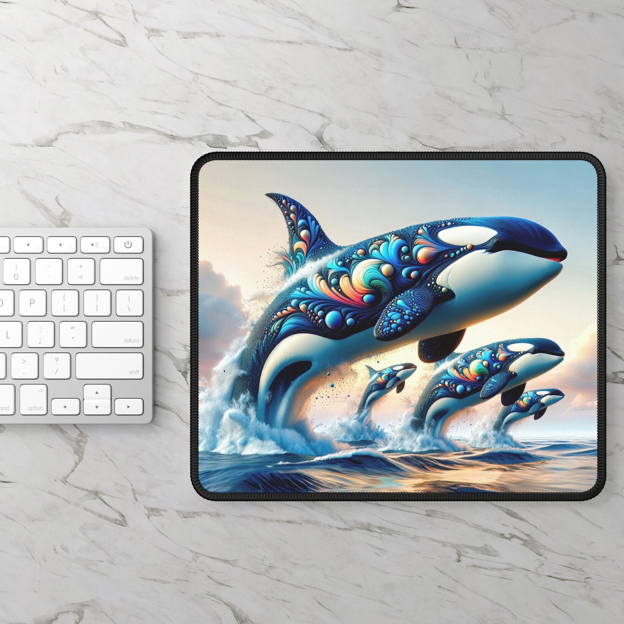 The Aerial Ballet of the Arcadian Orcas Gaming Mouse Pad