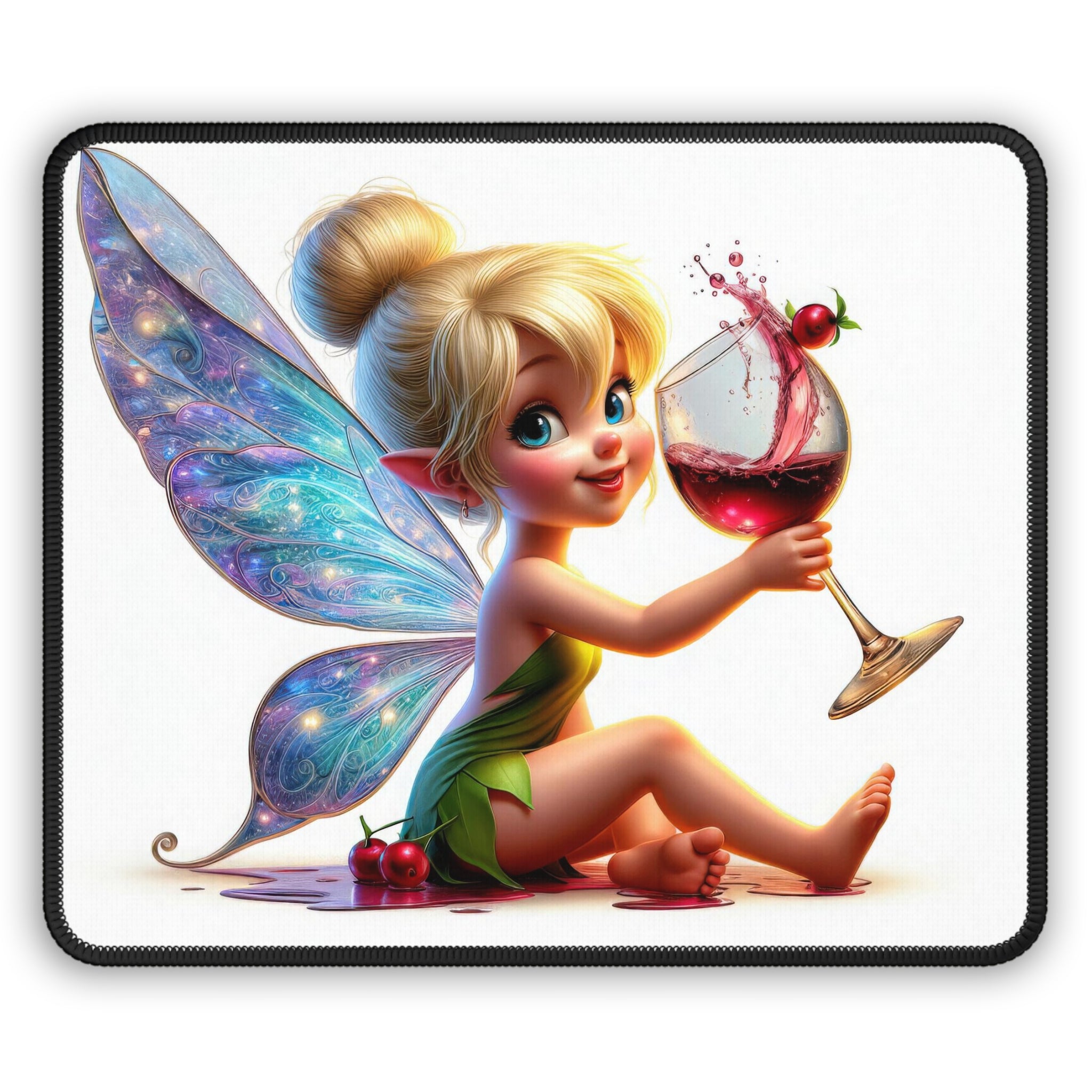 Cherry Charm and Wine Whimsy Mouse Pad
