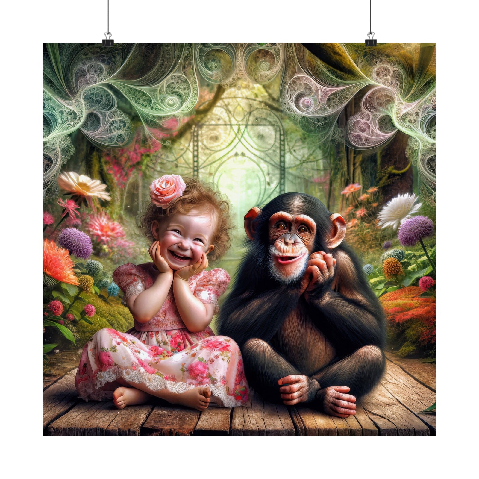Giggles and Whimsy in Wonderland Poster