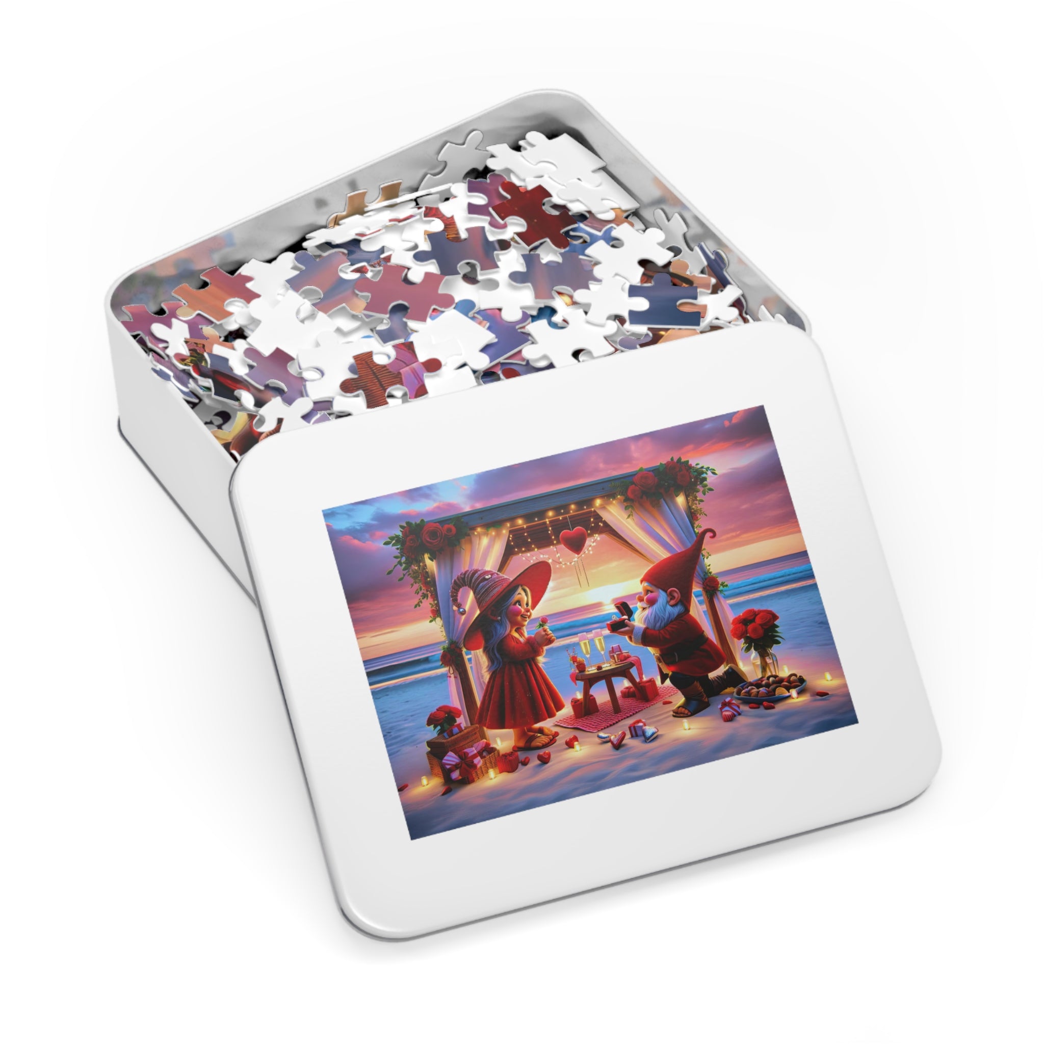 A Whimsical Beachside Engagement Jigsaw Puzzle