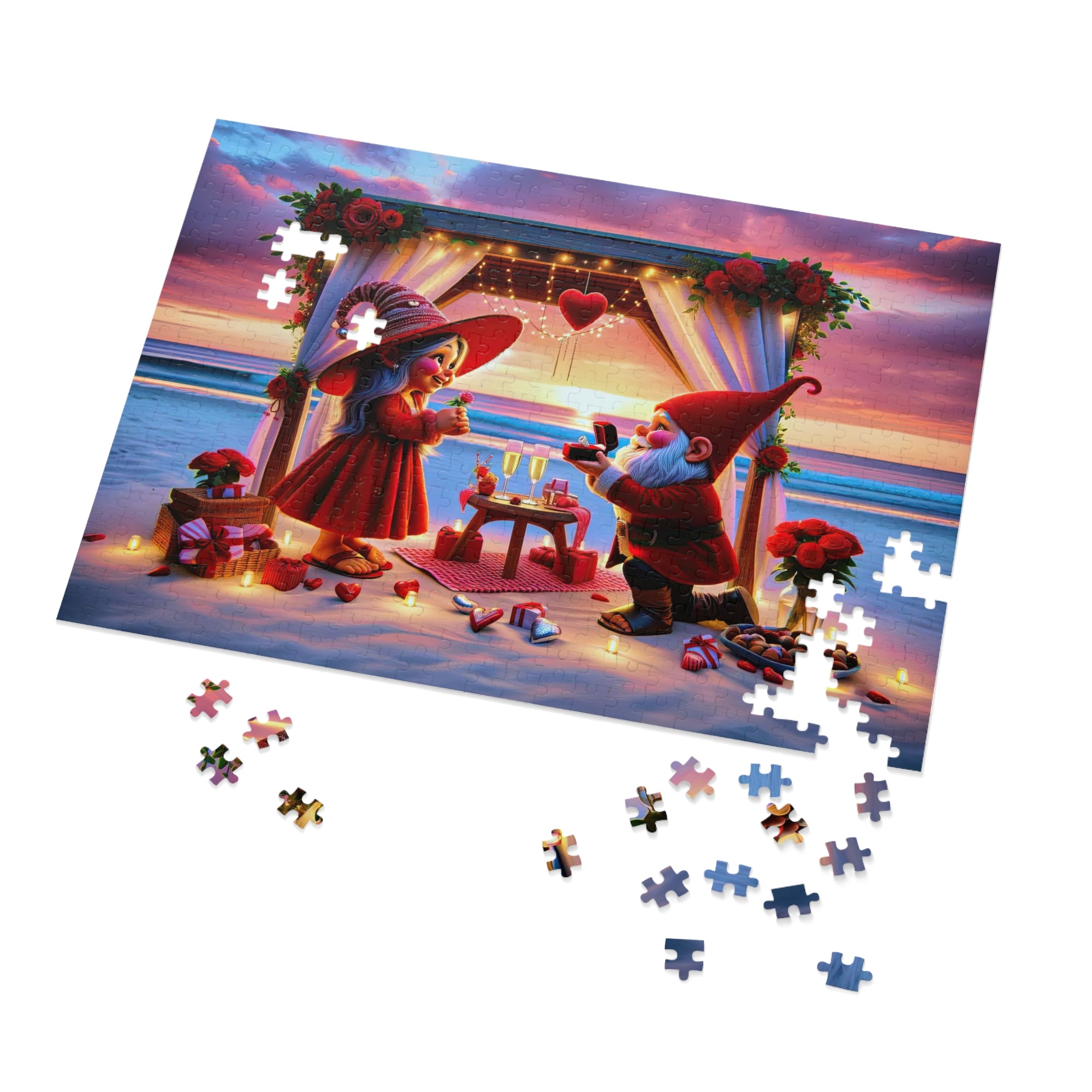 A Whimsical Beachside Engagement Jigsaw Puzzle