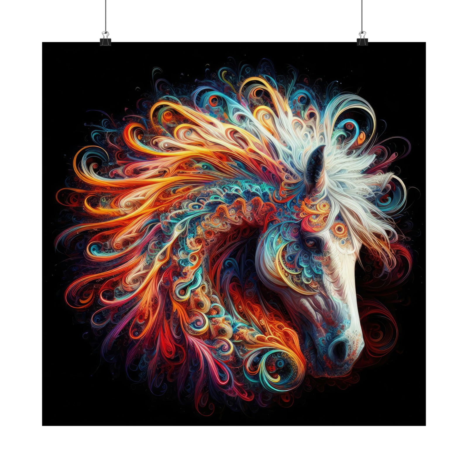 Fractal Harmony of the Equine Spirit Poster