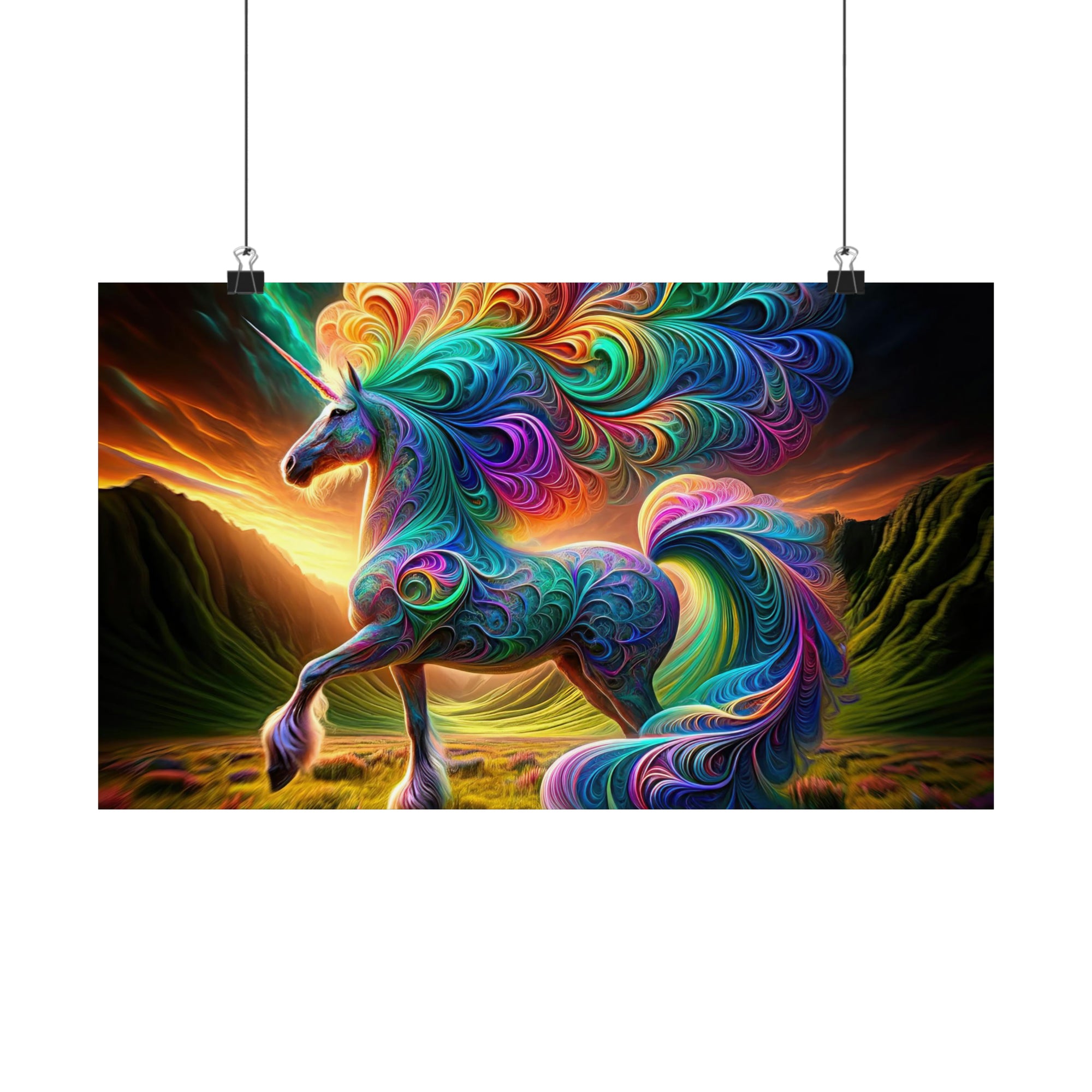 The Fractal Unicorn Poster