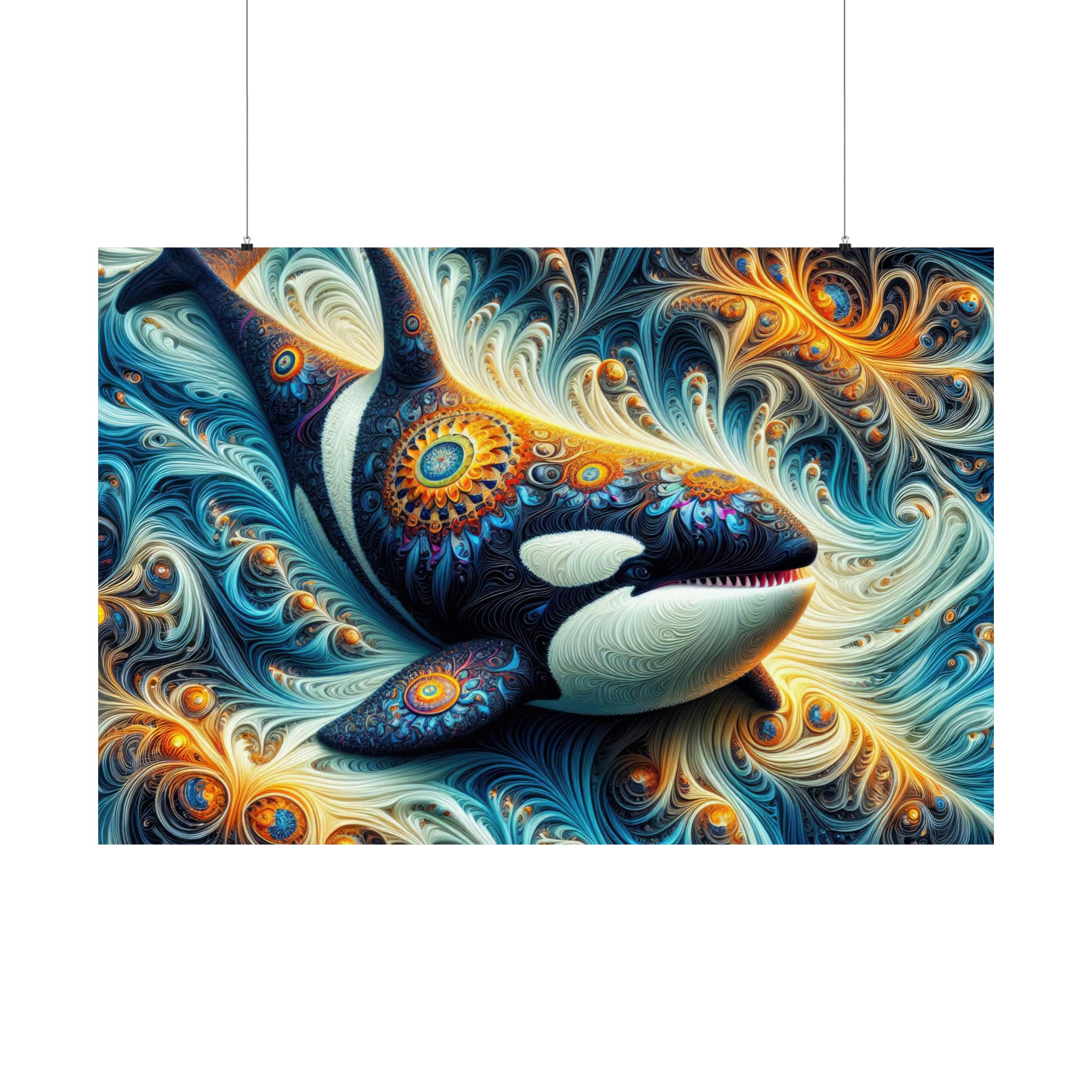 The Mandala Orca of the Abyssal Whorls Poster
