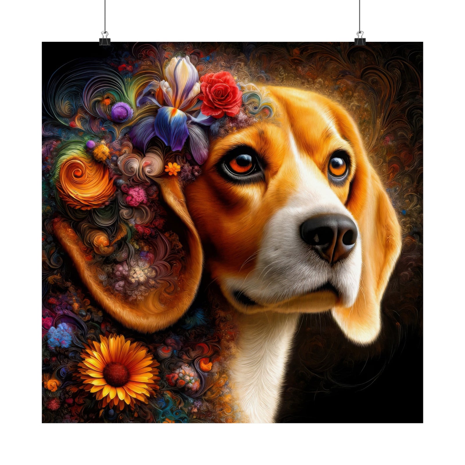 The Beagle's Bouquet Poster