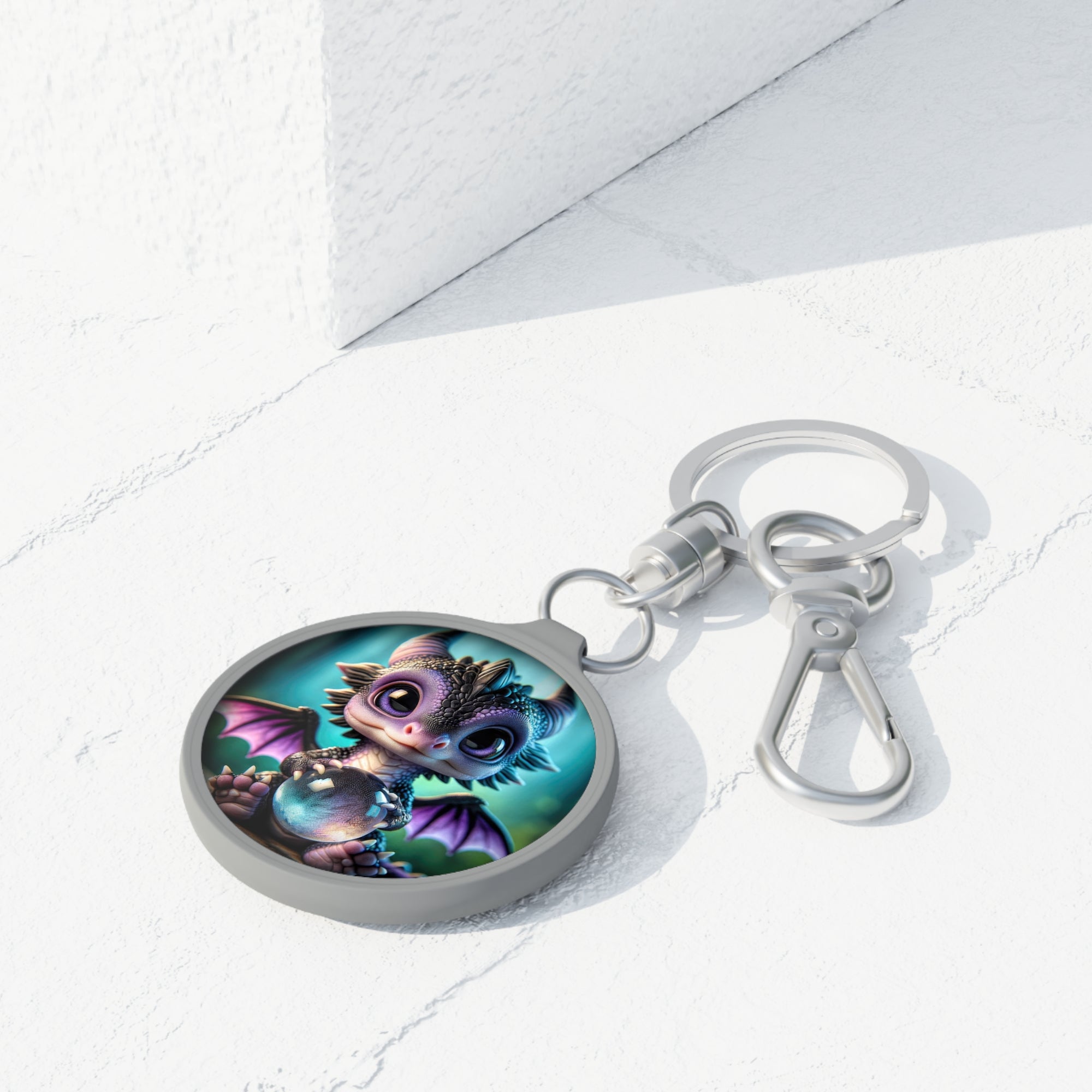 Whimsical Guardian of the Mystic Orb Keyring Tag