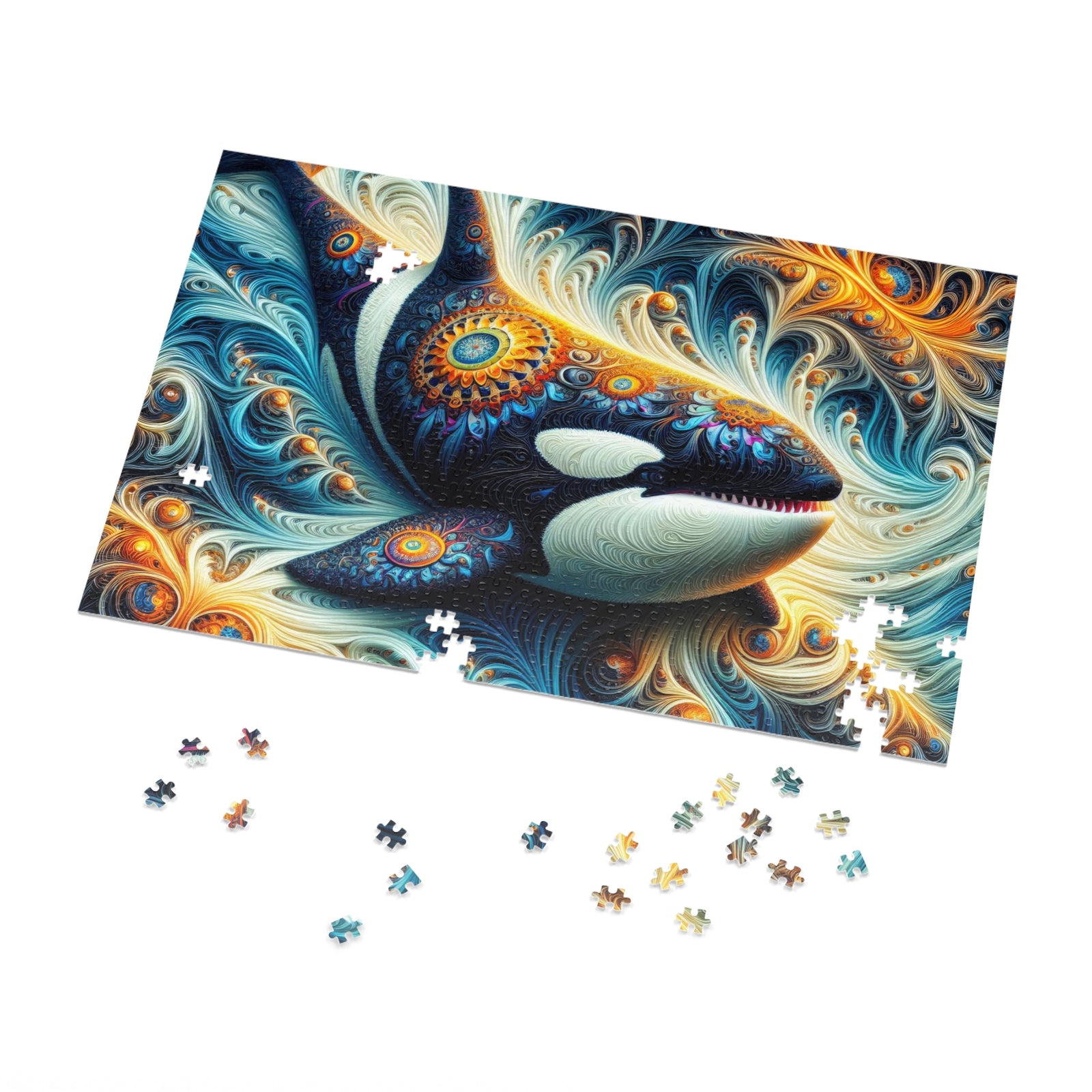 The Mandala Orca of the Abyssal Whorls Jigsaw Puzzle