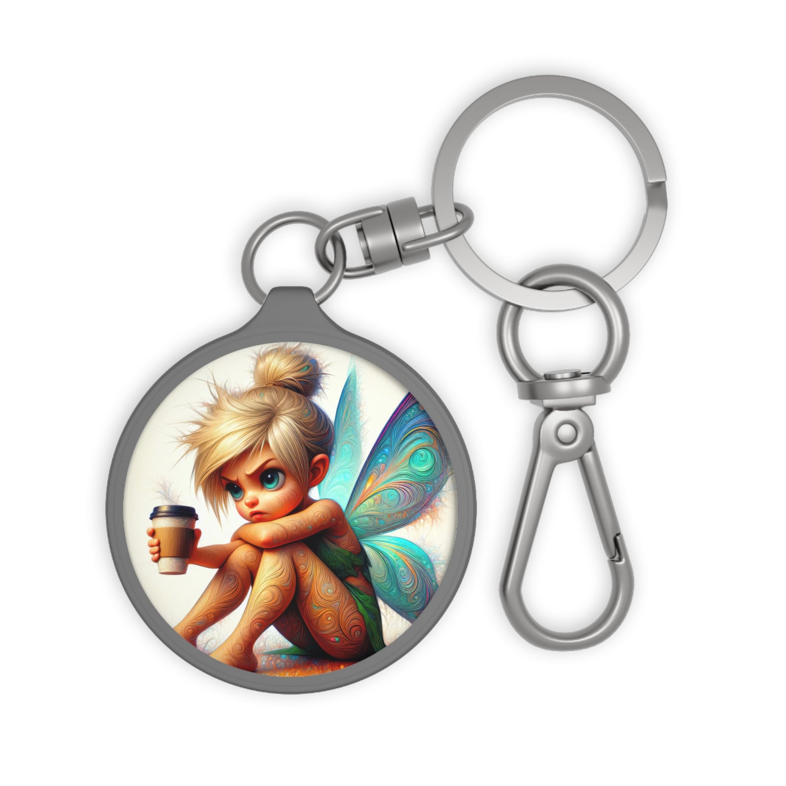 Waking Up With Wings Keyring Tag
