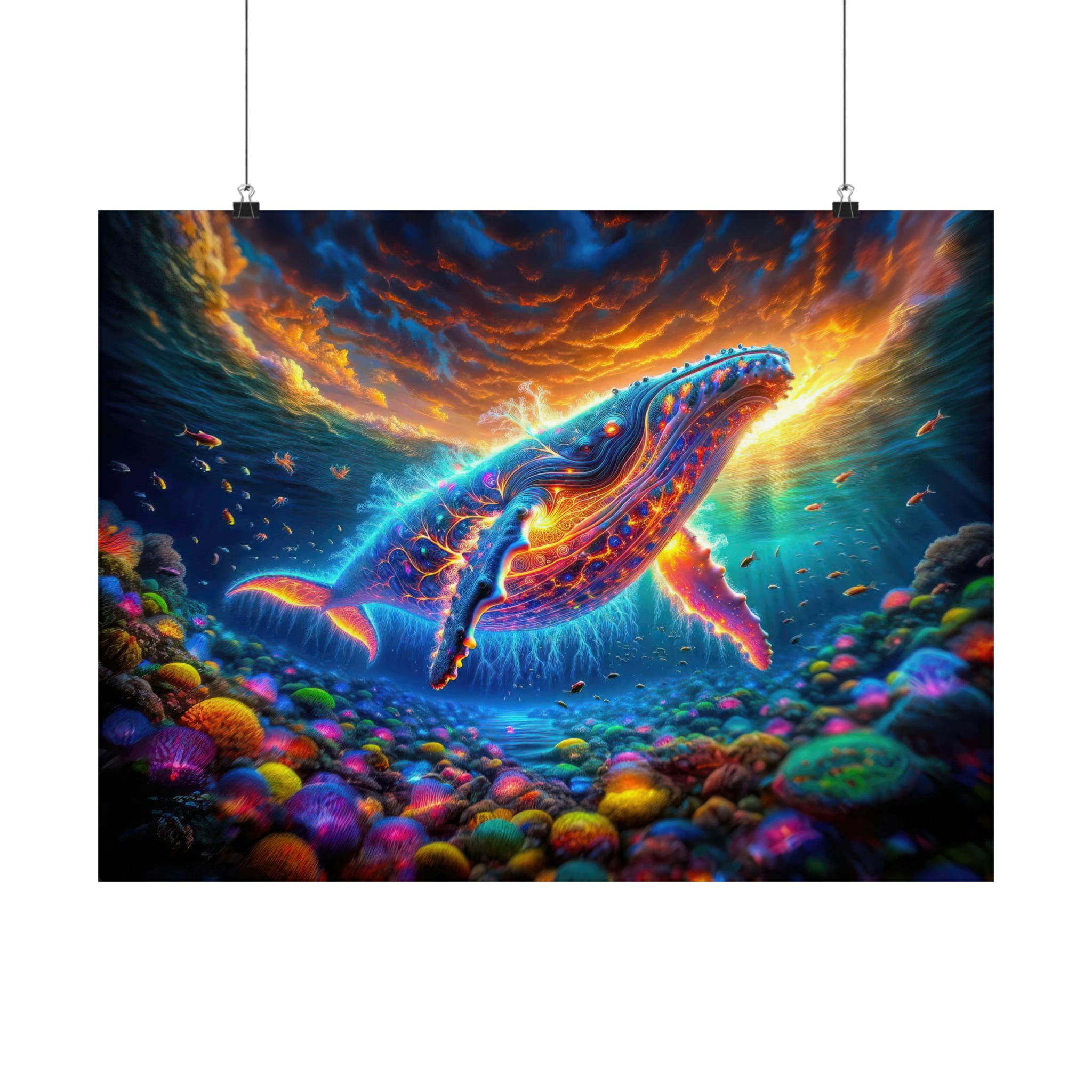Cosmic Dance of the Humpback Whale Poster