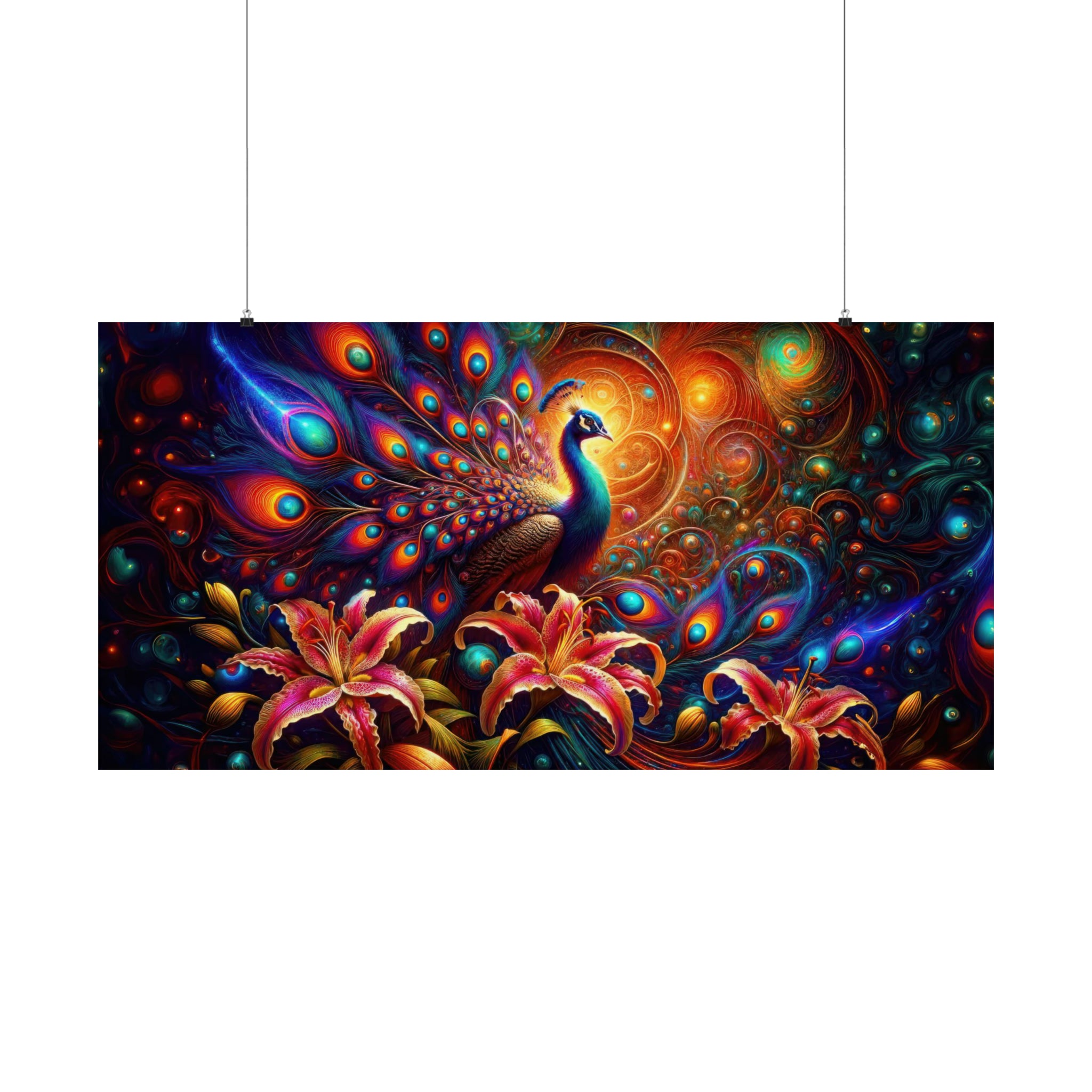 Peacock Galaxy Gala Poster