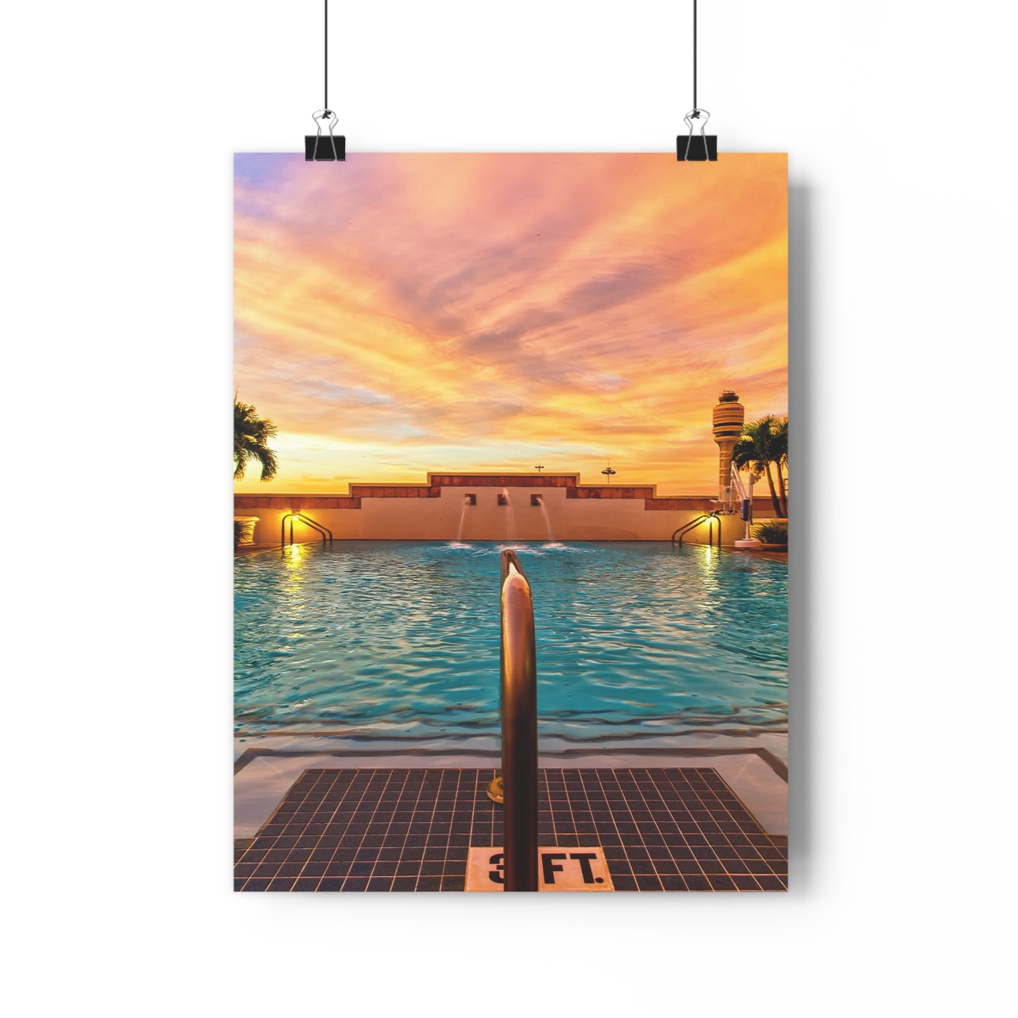 Hyatt Poolside Sunrise Print