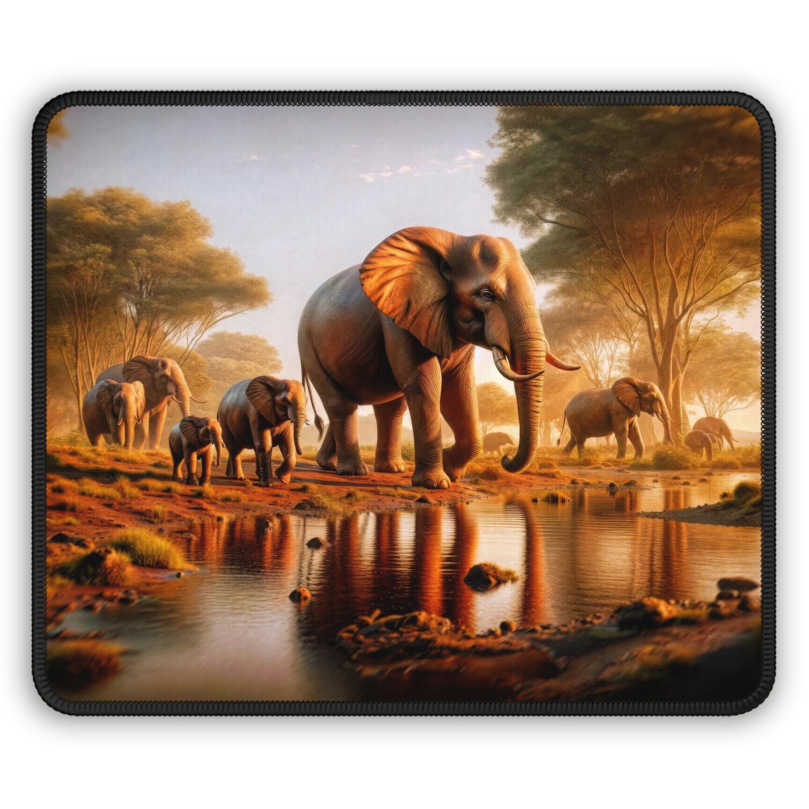 Gentle Giants at Dawn's Embrace Gaming Mouse Pad