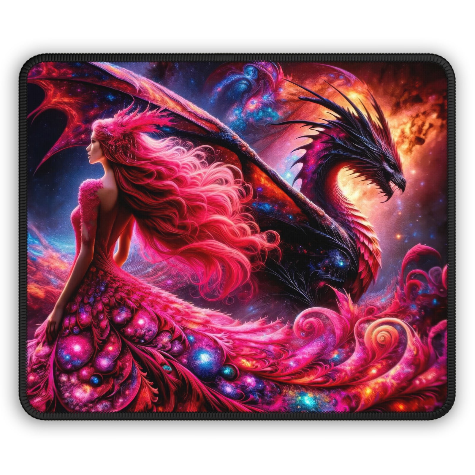 The Dragon and The Dame Gaming Mouse Pad