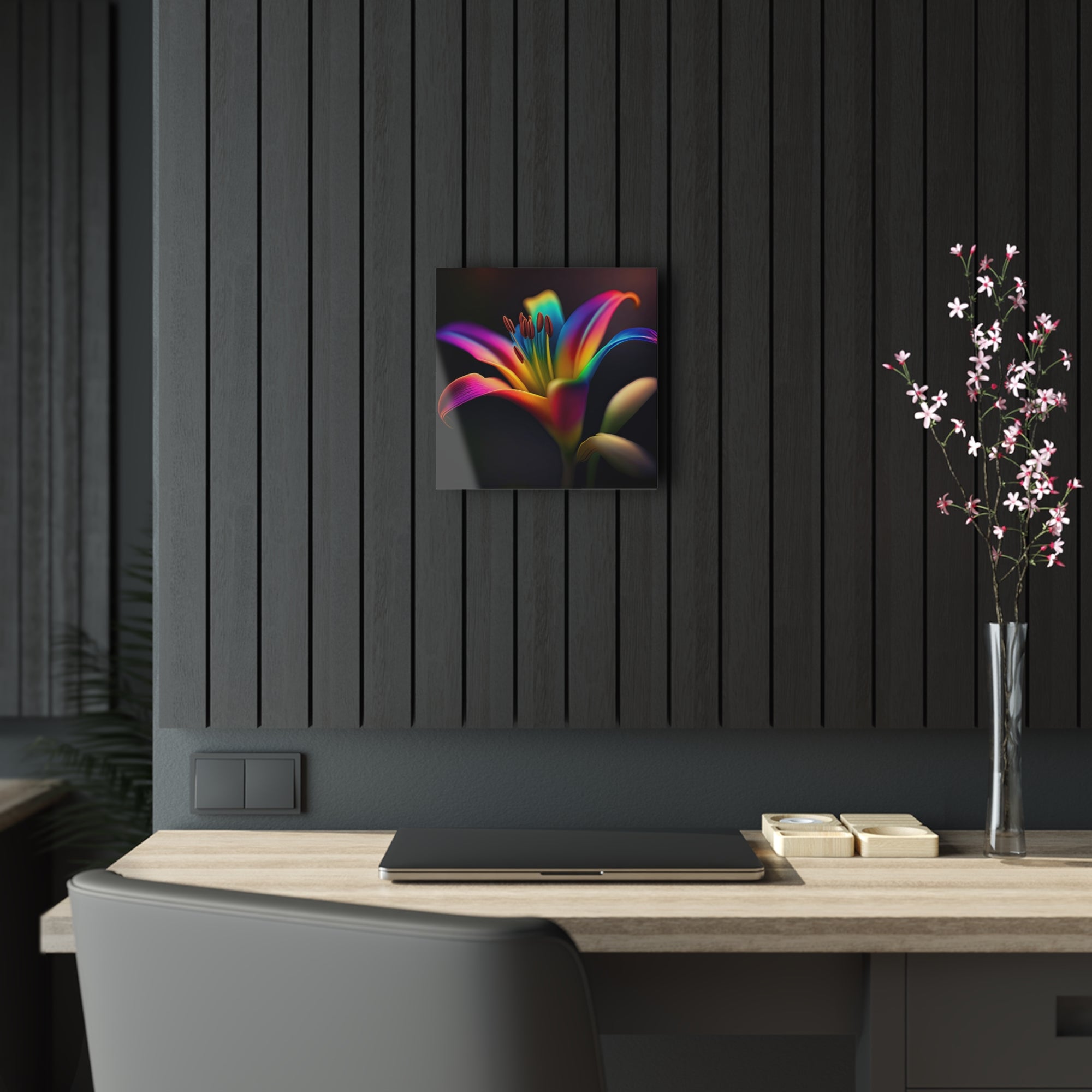 Rainbow Lily Delight Acrylic Print