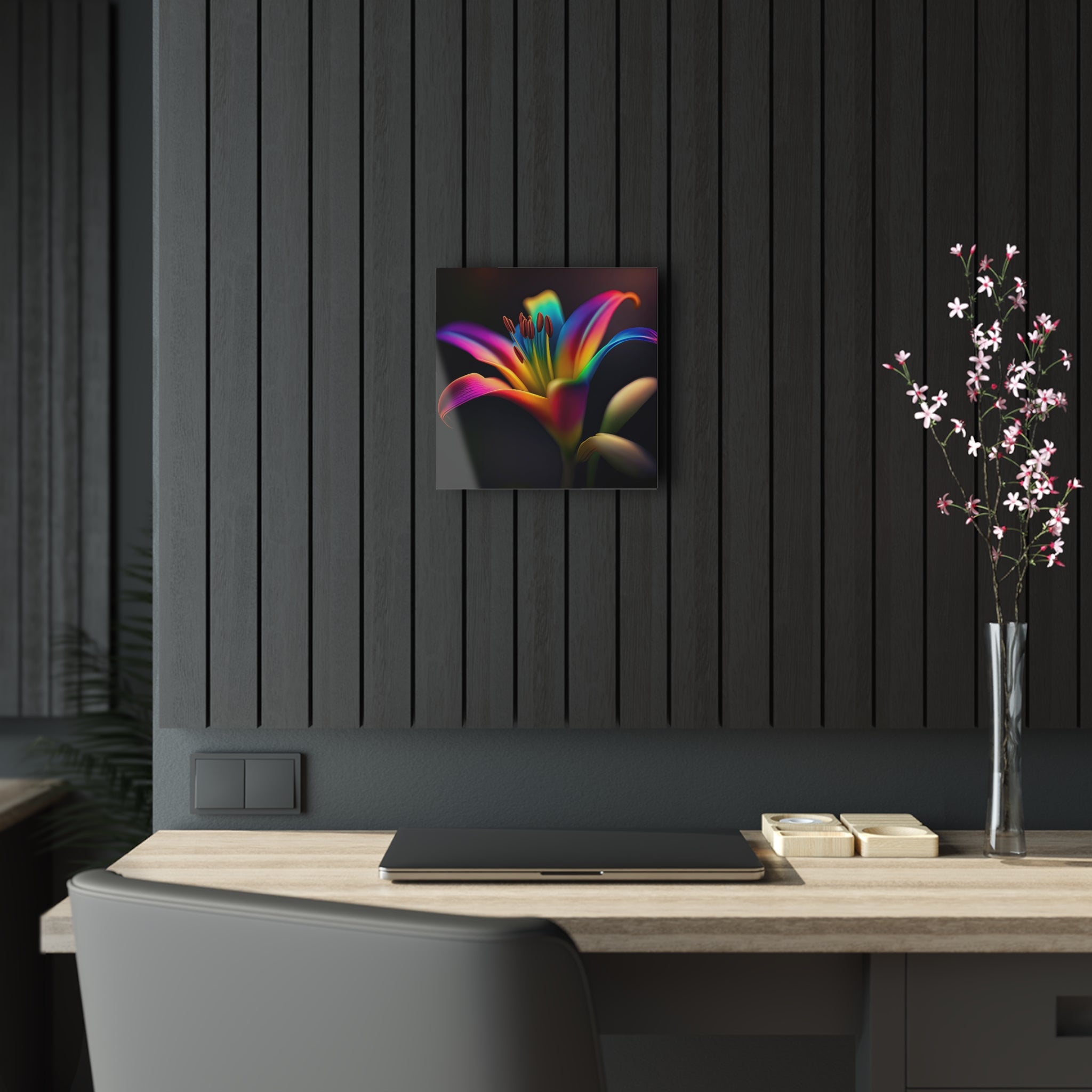 Rainbow Lily Delight Acrylic Print