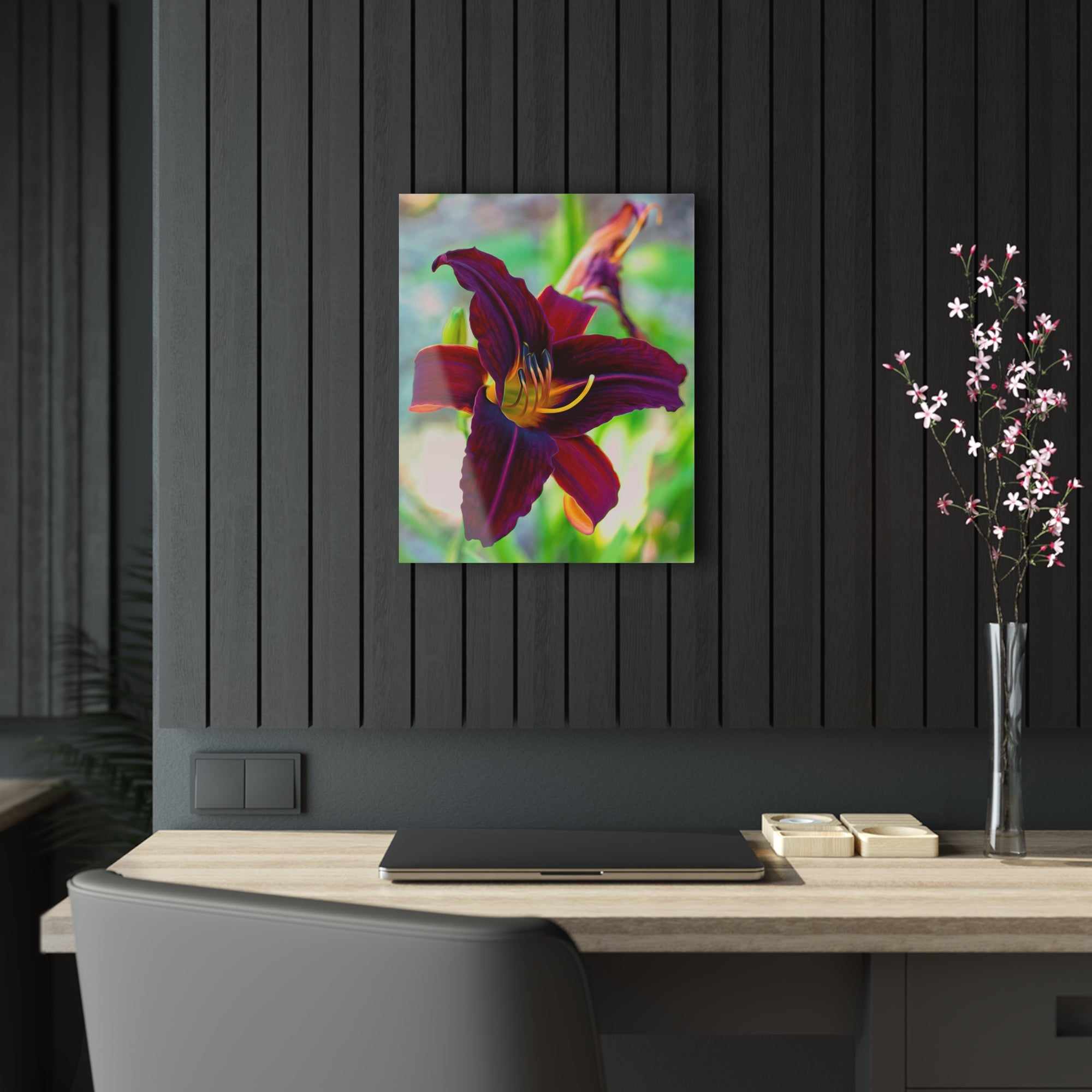 Electric Maroon Lily Acrylic Print