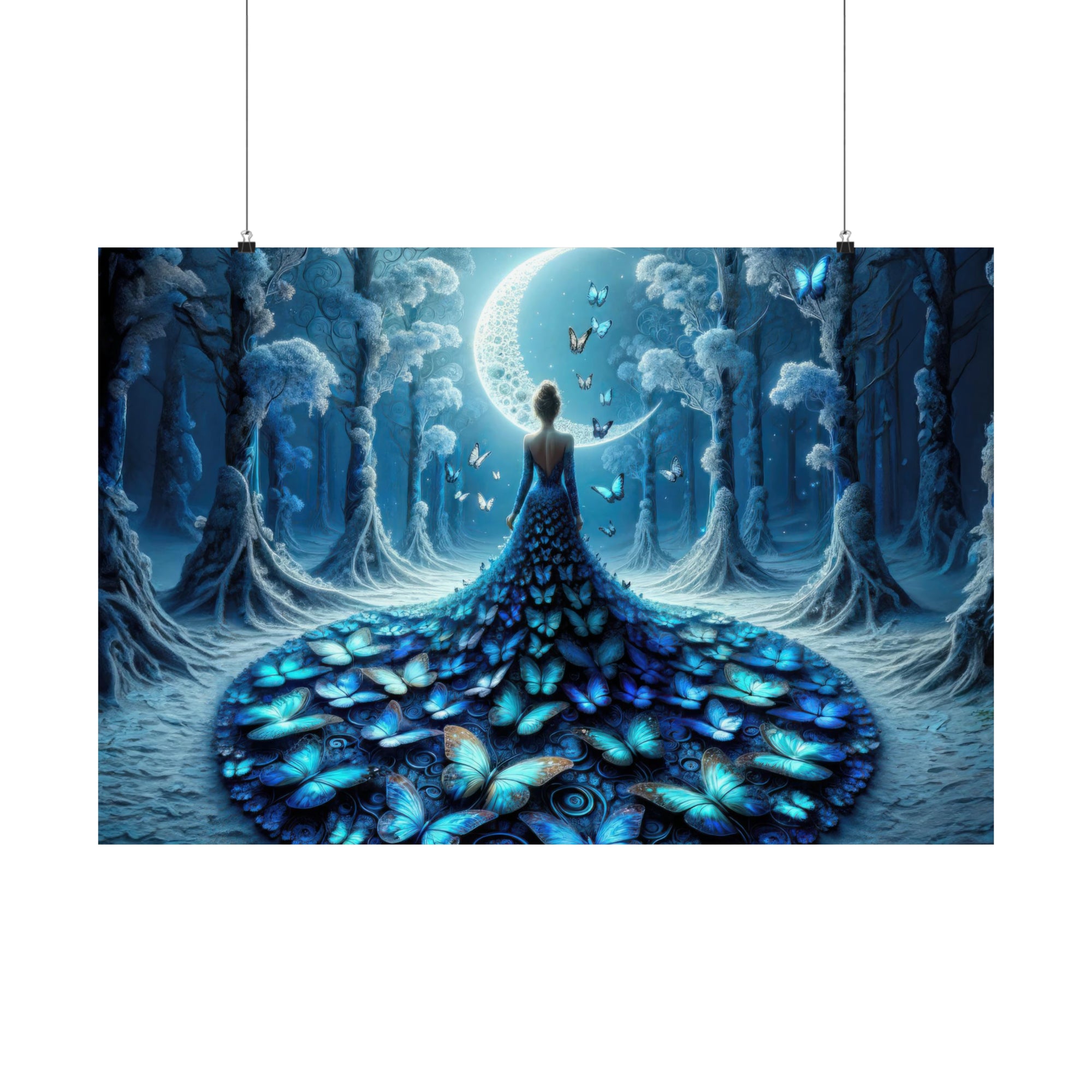Sylvan Symphony in Blue Poster