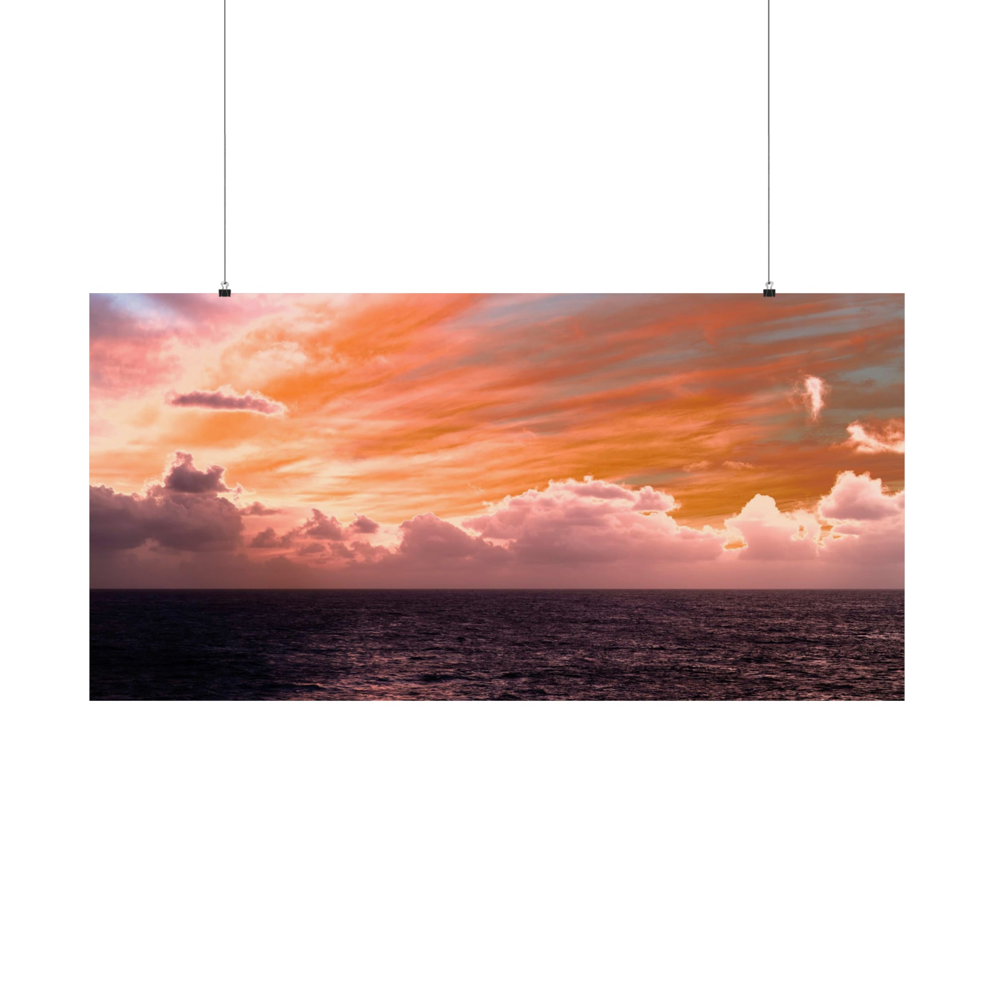 Splendorous Skies At Sea Poster