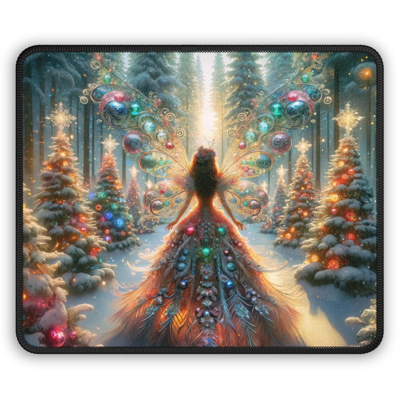 Enchantment of the Winter Solstice Fairy Gaming Mouse Pad