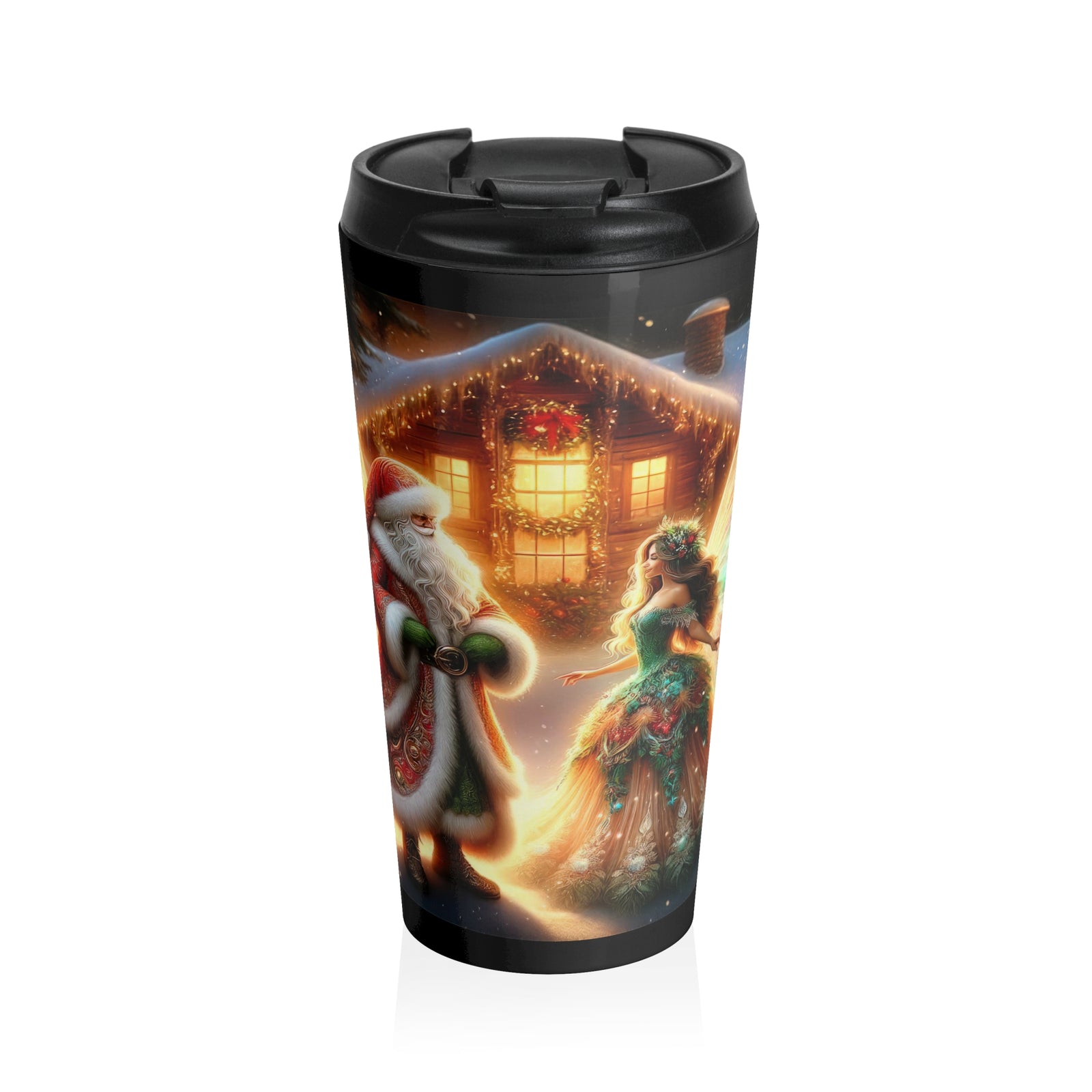 A Fairytale of Frost and Glitter Travel Mug