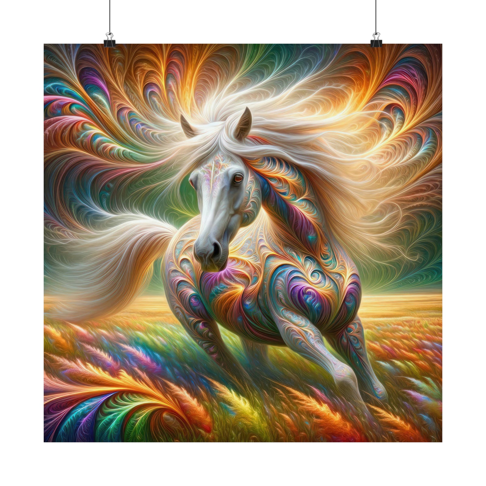 Dreamweaver Steed of the Enchanted Prairie Poster
