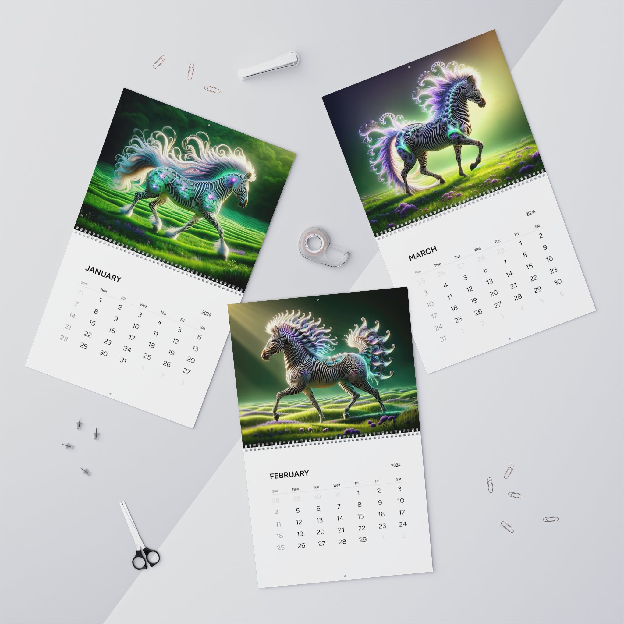 Zebra Spectrum Calendar (2024) V2