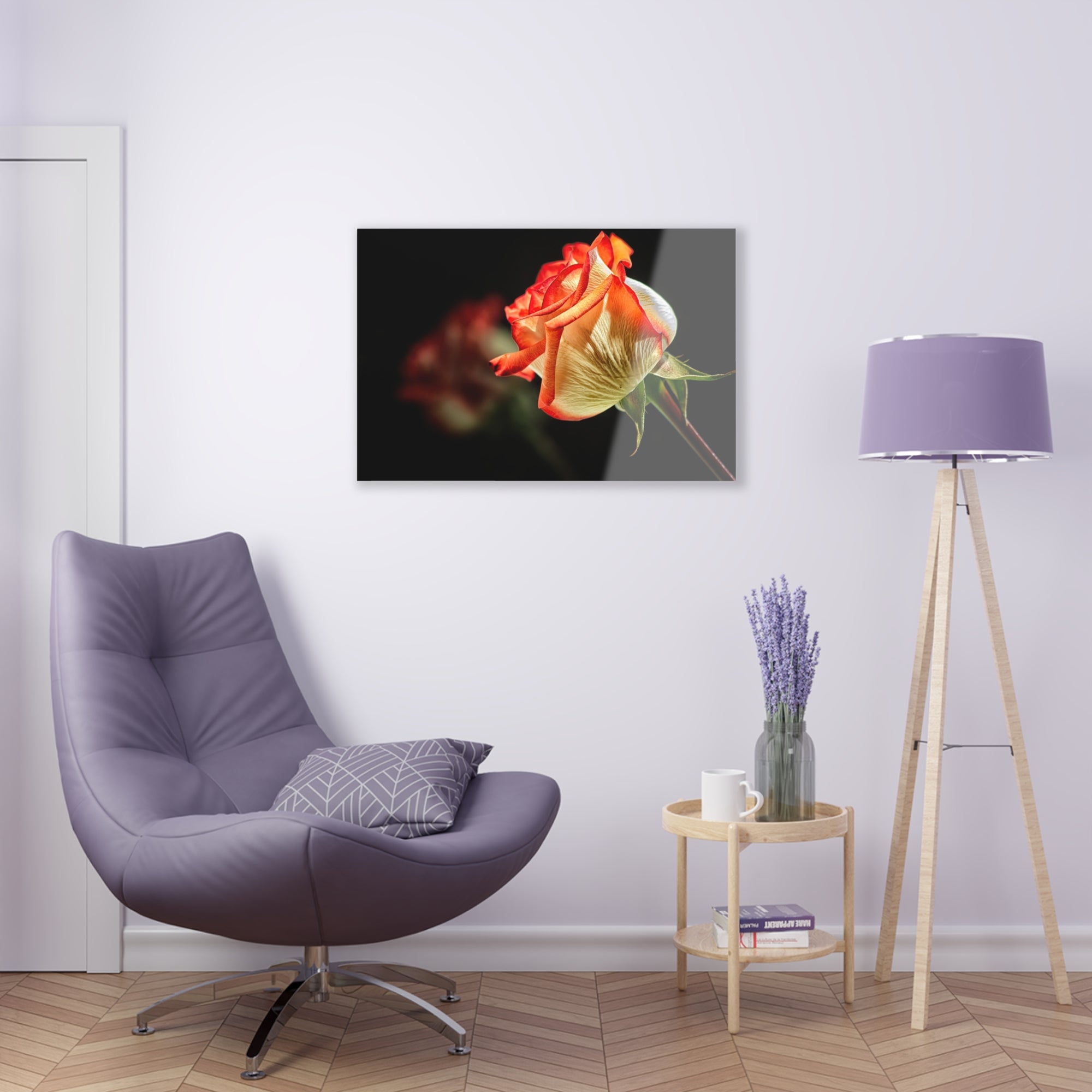 Rosey Red Reflections Acrylic Print