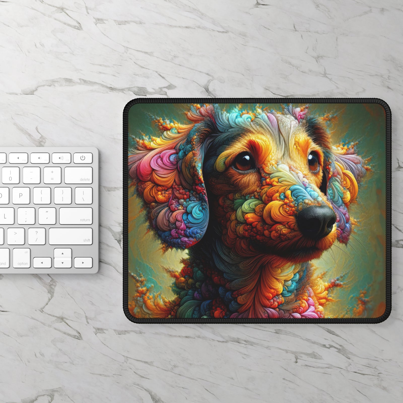 Petal Palette Pup Gaming Mouse Pad