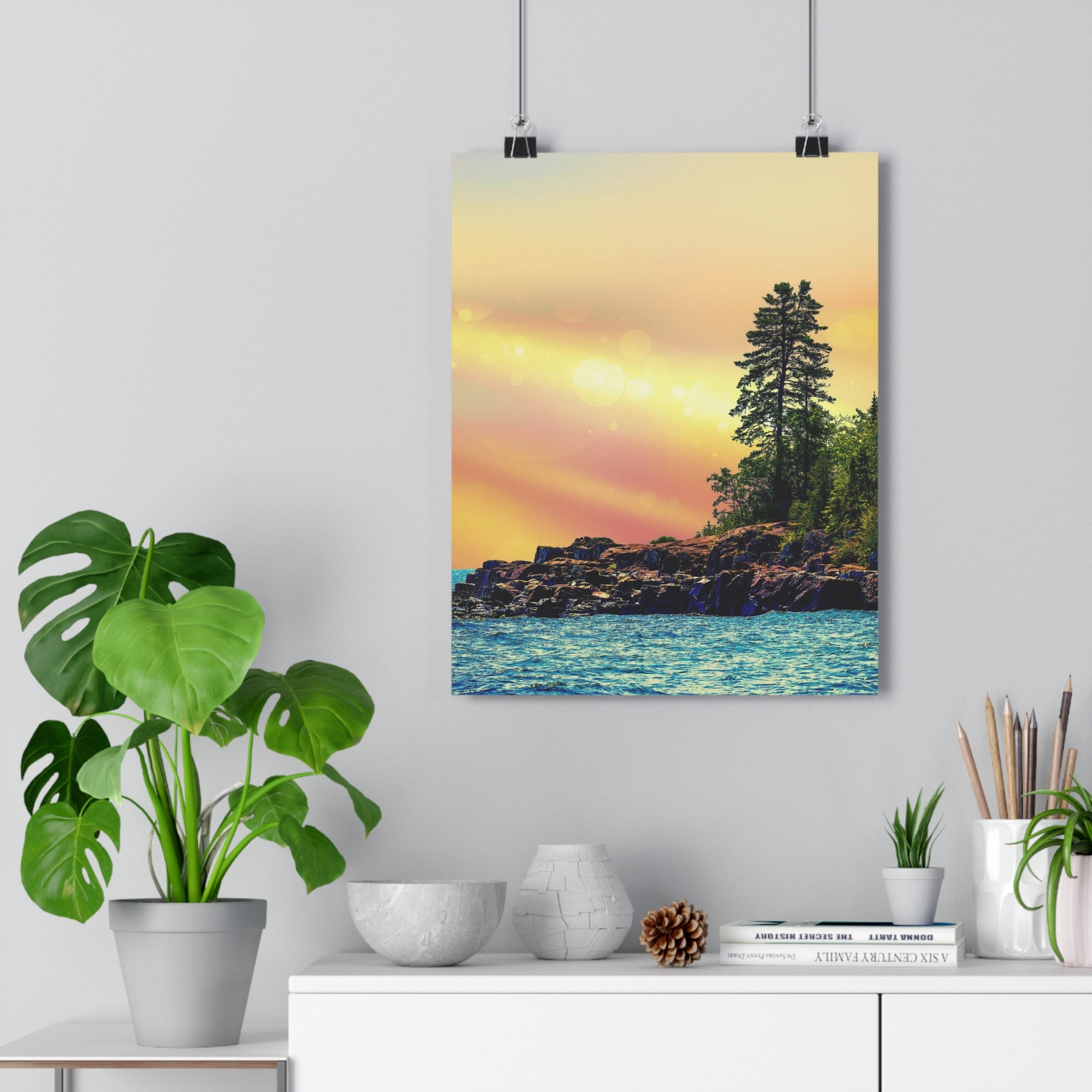 Lake Superior Sunset Sparkle Print