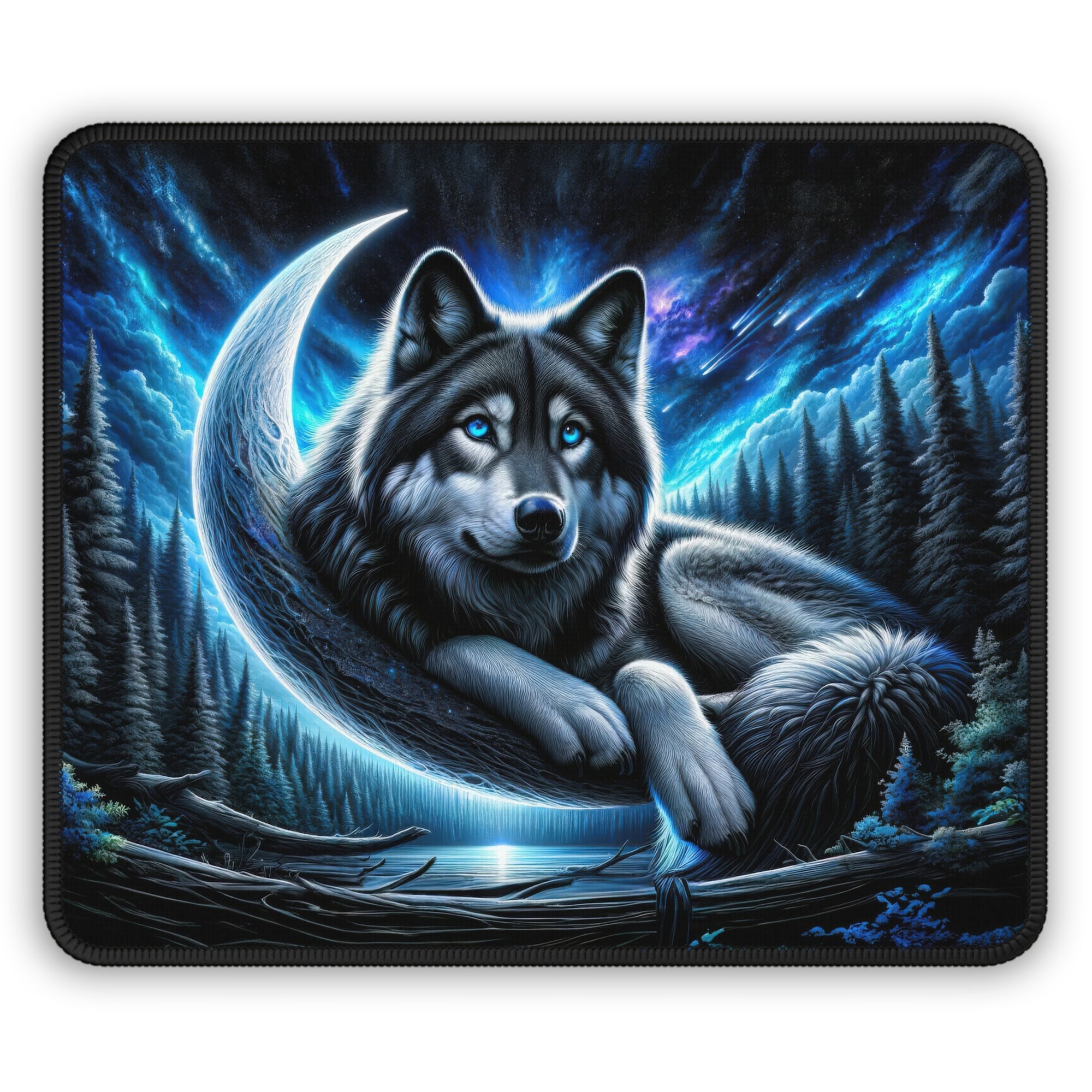 The Wolf's Cosmic Watch Mouse Pad