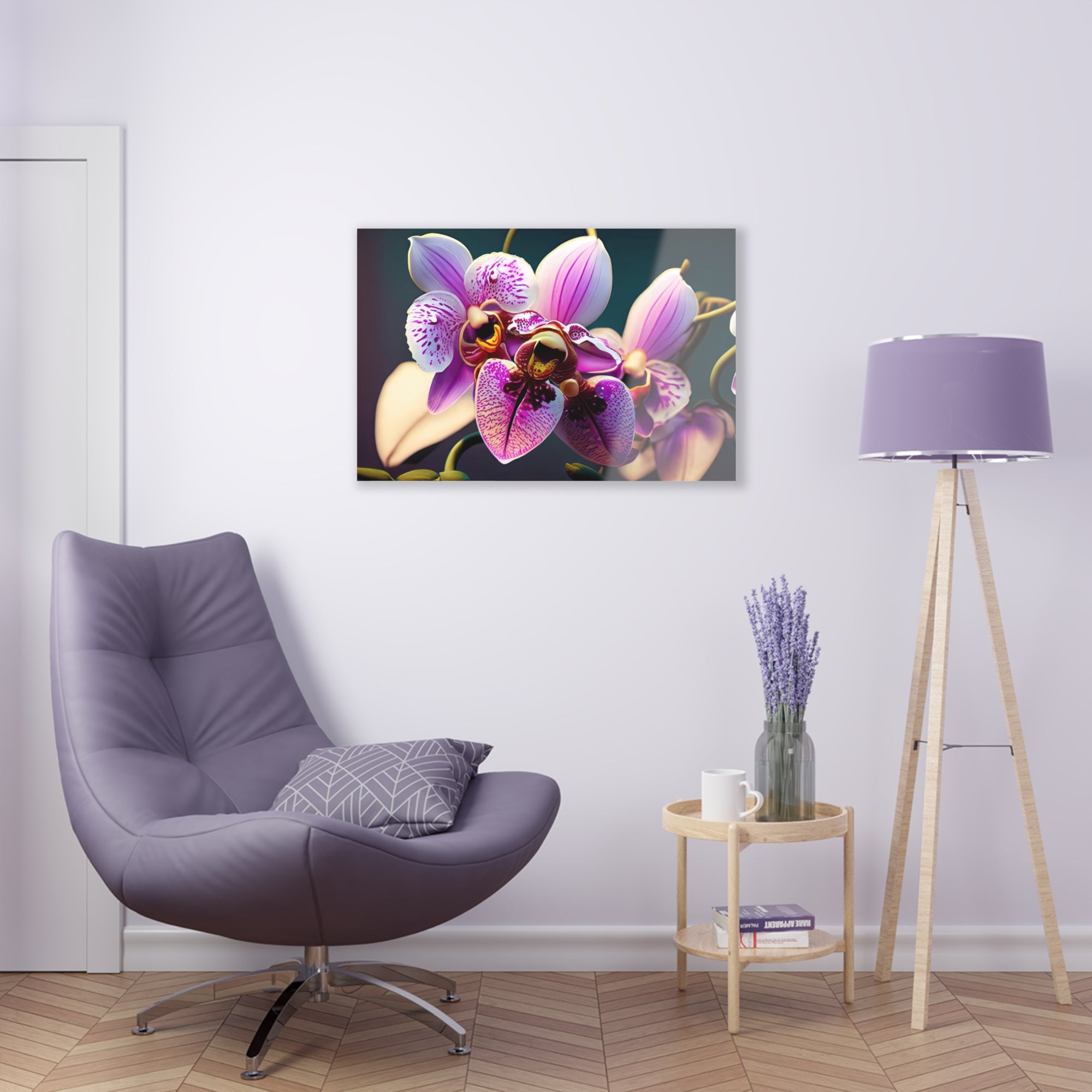 Purple Orchid Row Acrylic Print