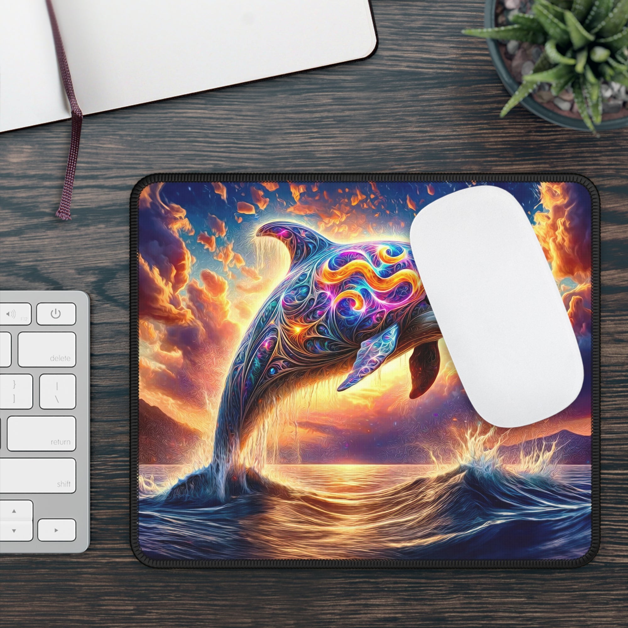 A Leap Through Starlit Seas Gaming Mouse Pad