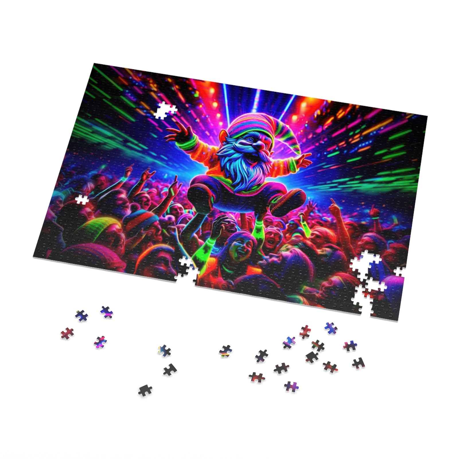 Underground Rave Gnome Jigsaw Puzzle
