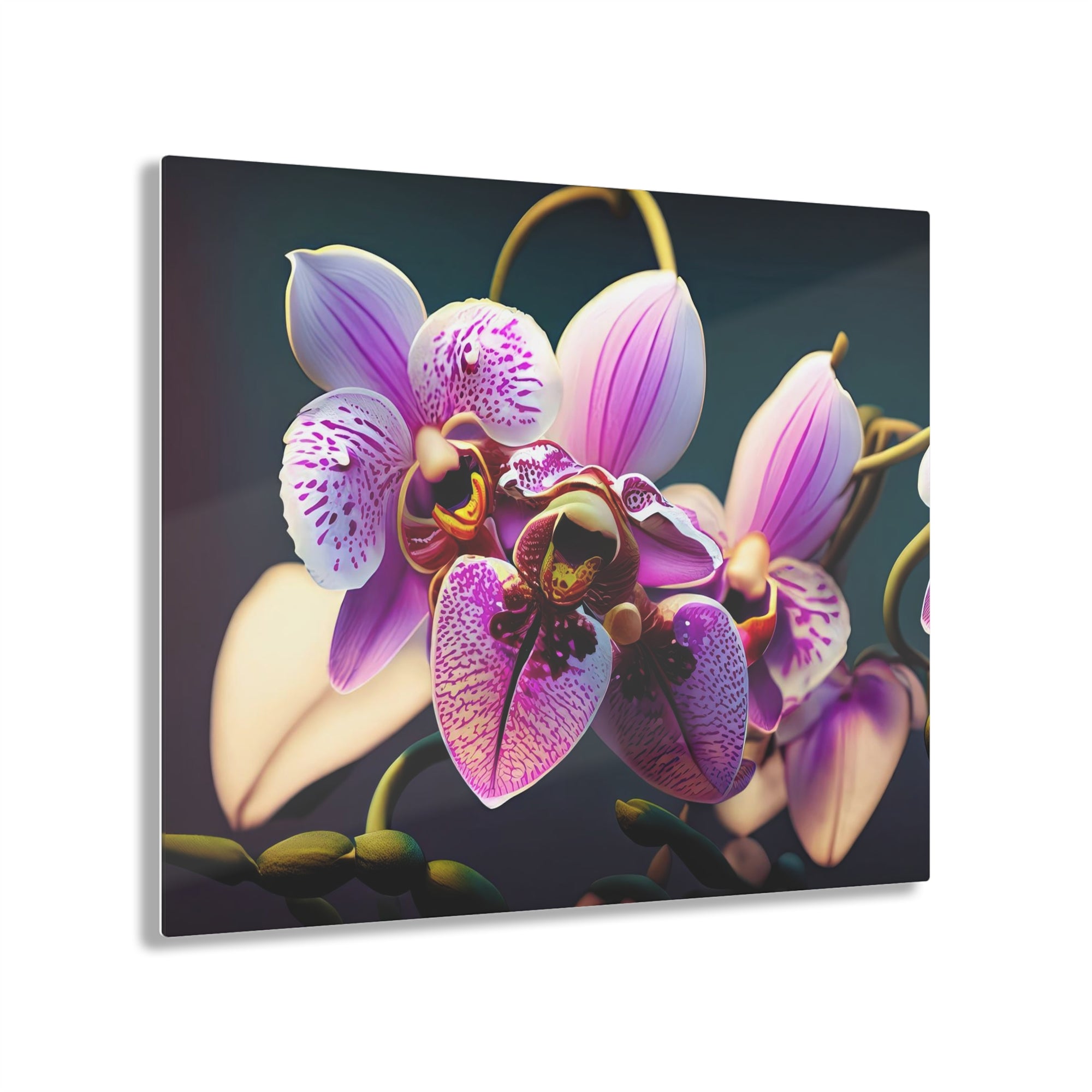 Purple Orchid Row Acrylic Print
