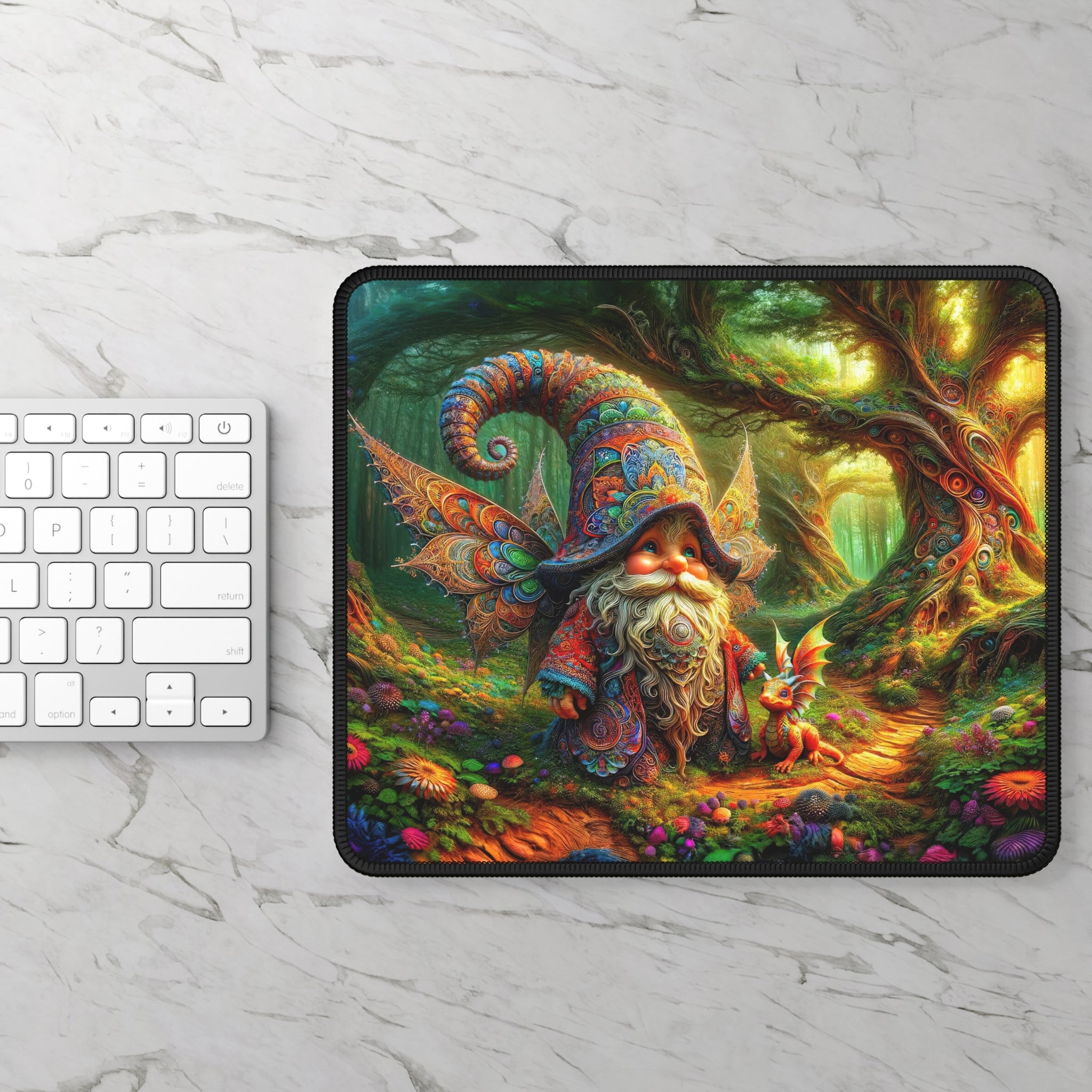 The Gnome's Enchanted Rendezvous Gaming Mouse Pad