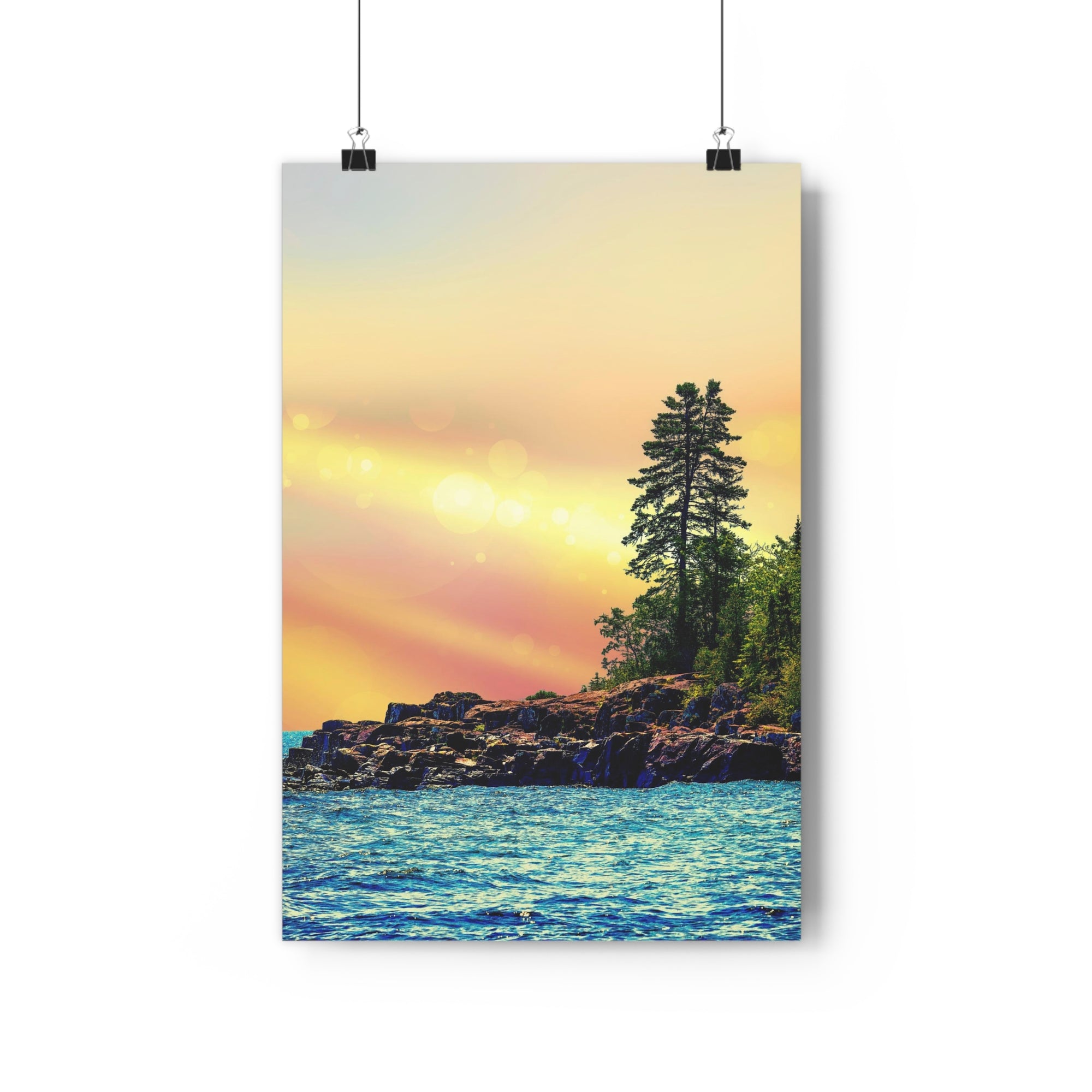 Lake Superior Sunset Sparkle Print