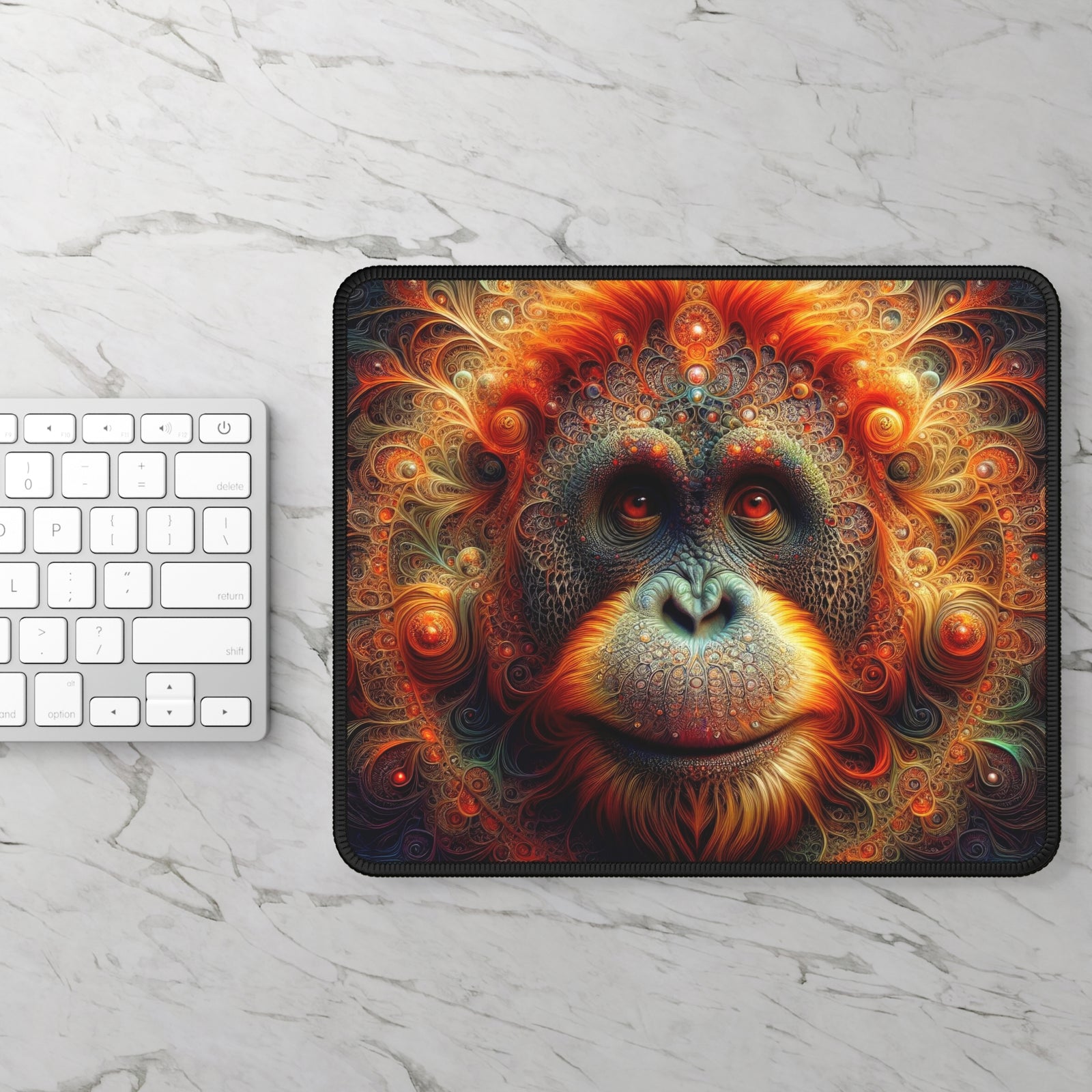 The Fractal Orangutan Gaming Mouse Pad
