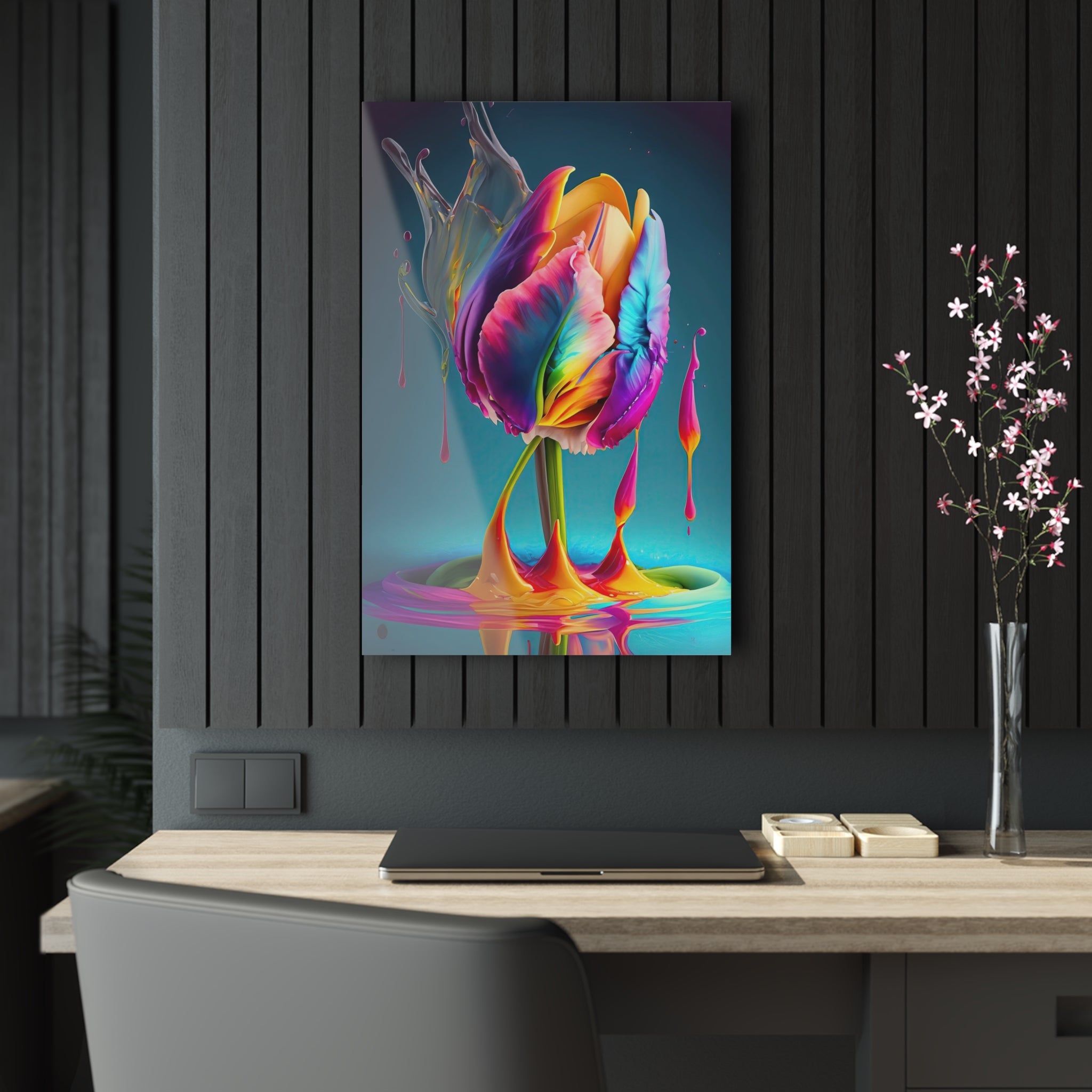 Tulip Dripz A Acrylic Print