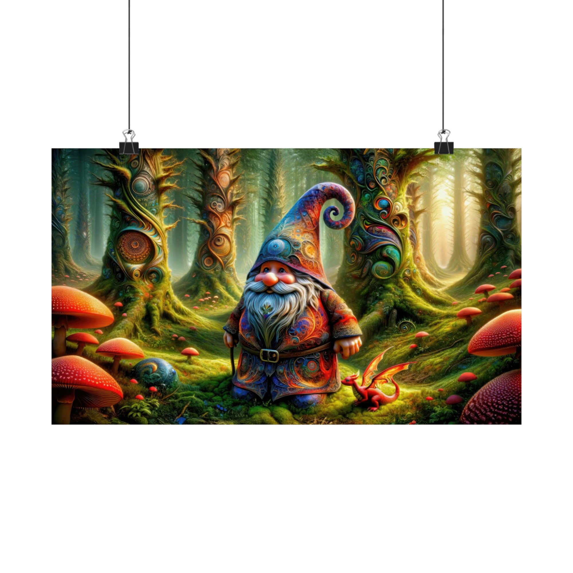 The Gnome's Fractal Forest Poster