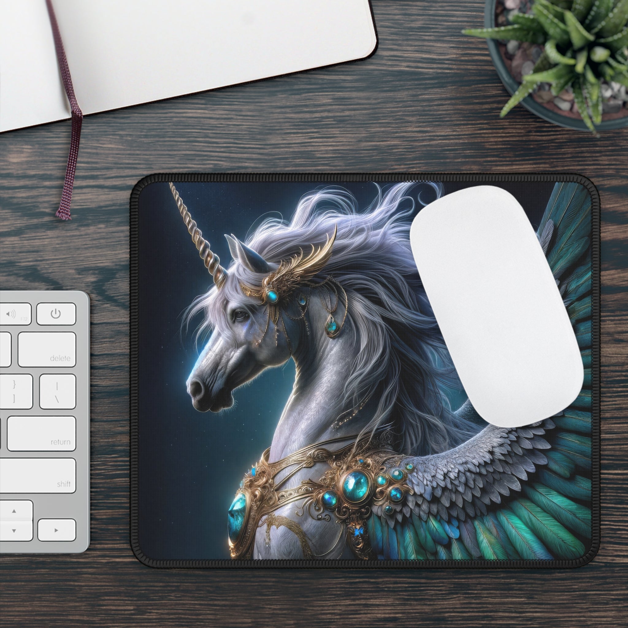 Serenade of the Silvermane Gaming Mouse Pad