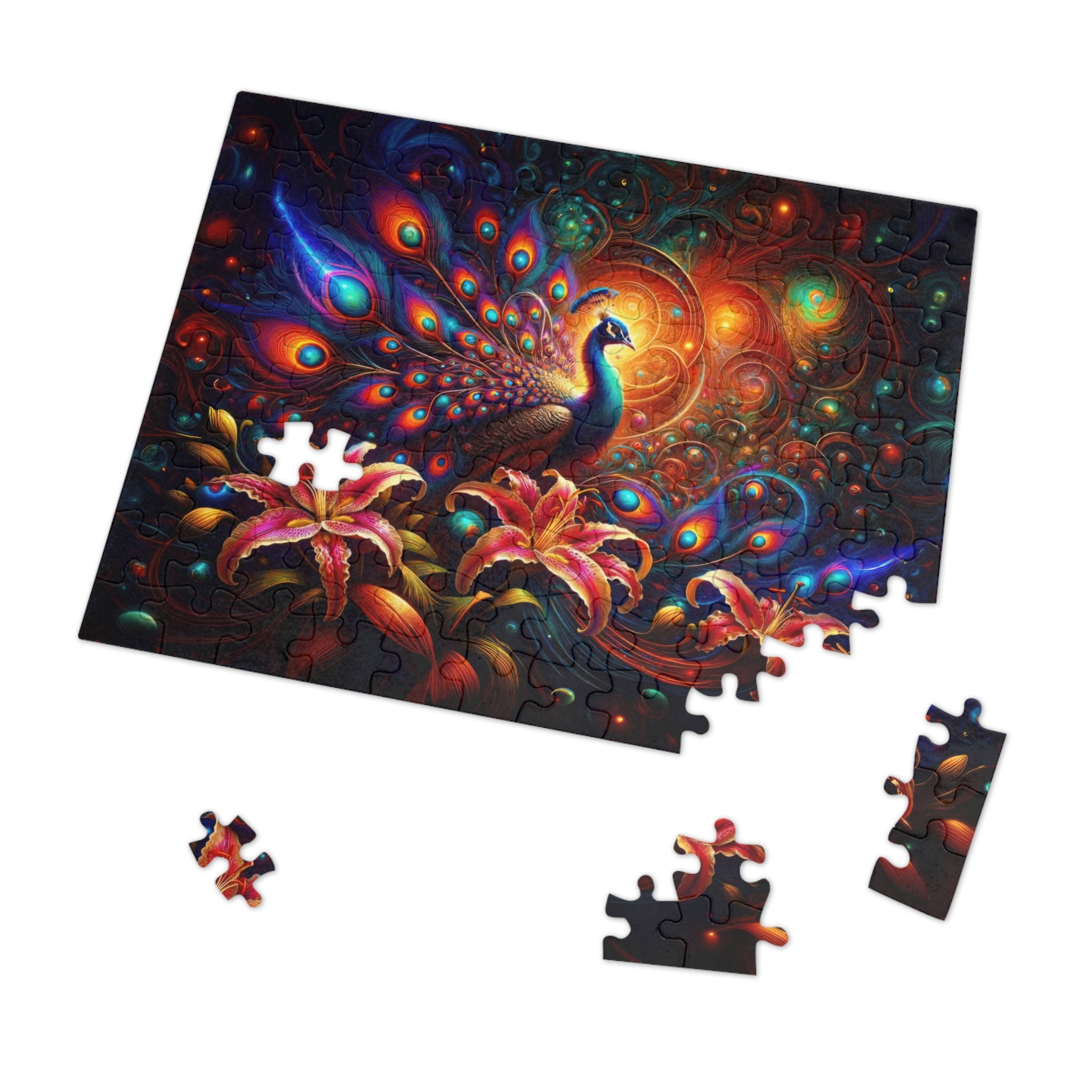 Peacock Galaxy Gala Jigsaw Puzzle