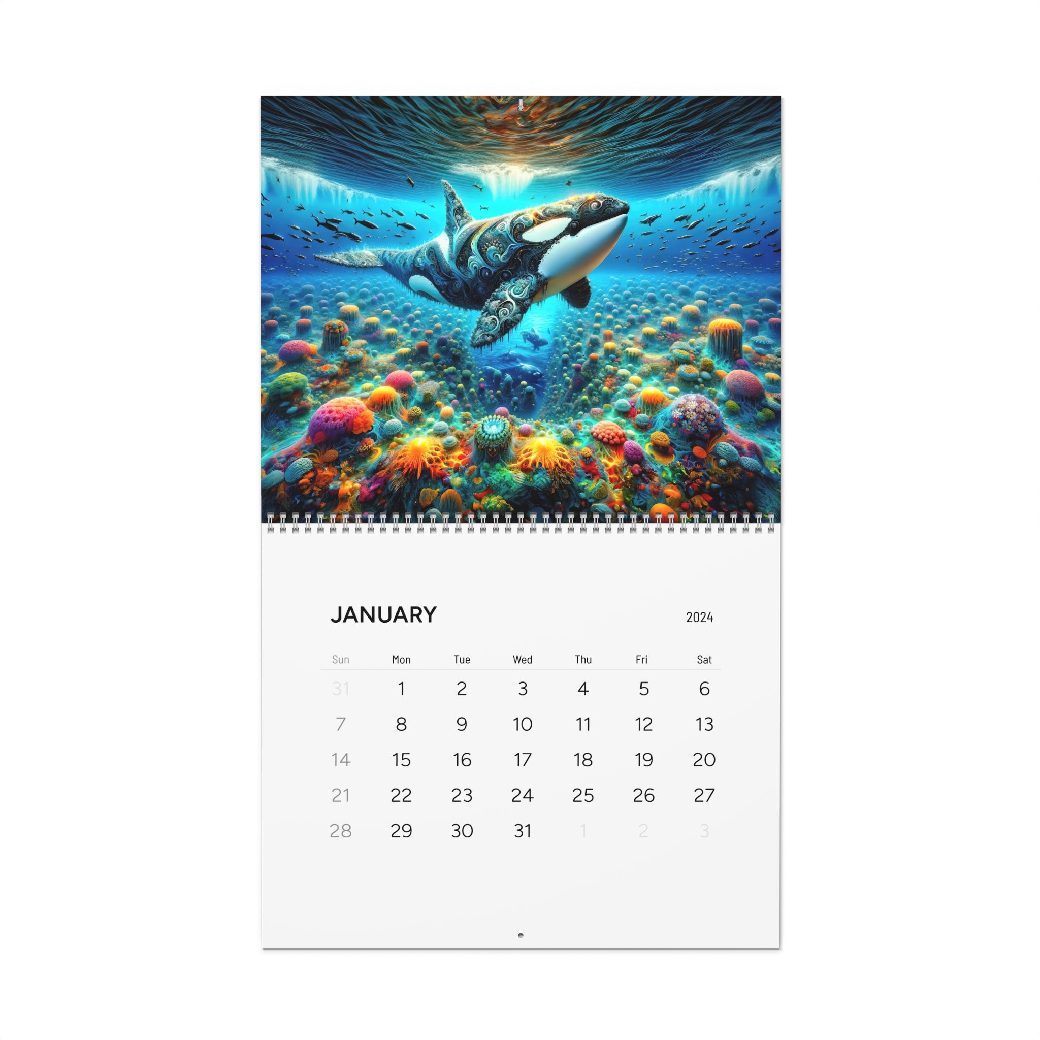 Orcas of Imagination Calendar (2024) Unfocussed Photography & Art