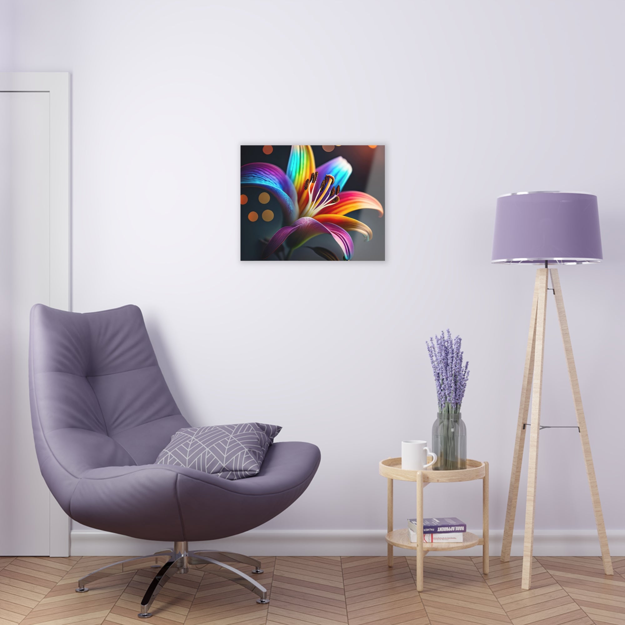 Rainbow Lily Unfolds Acrylic Print